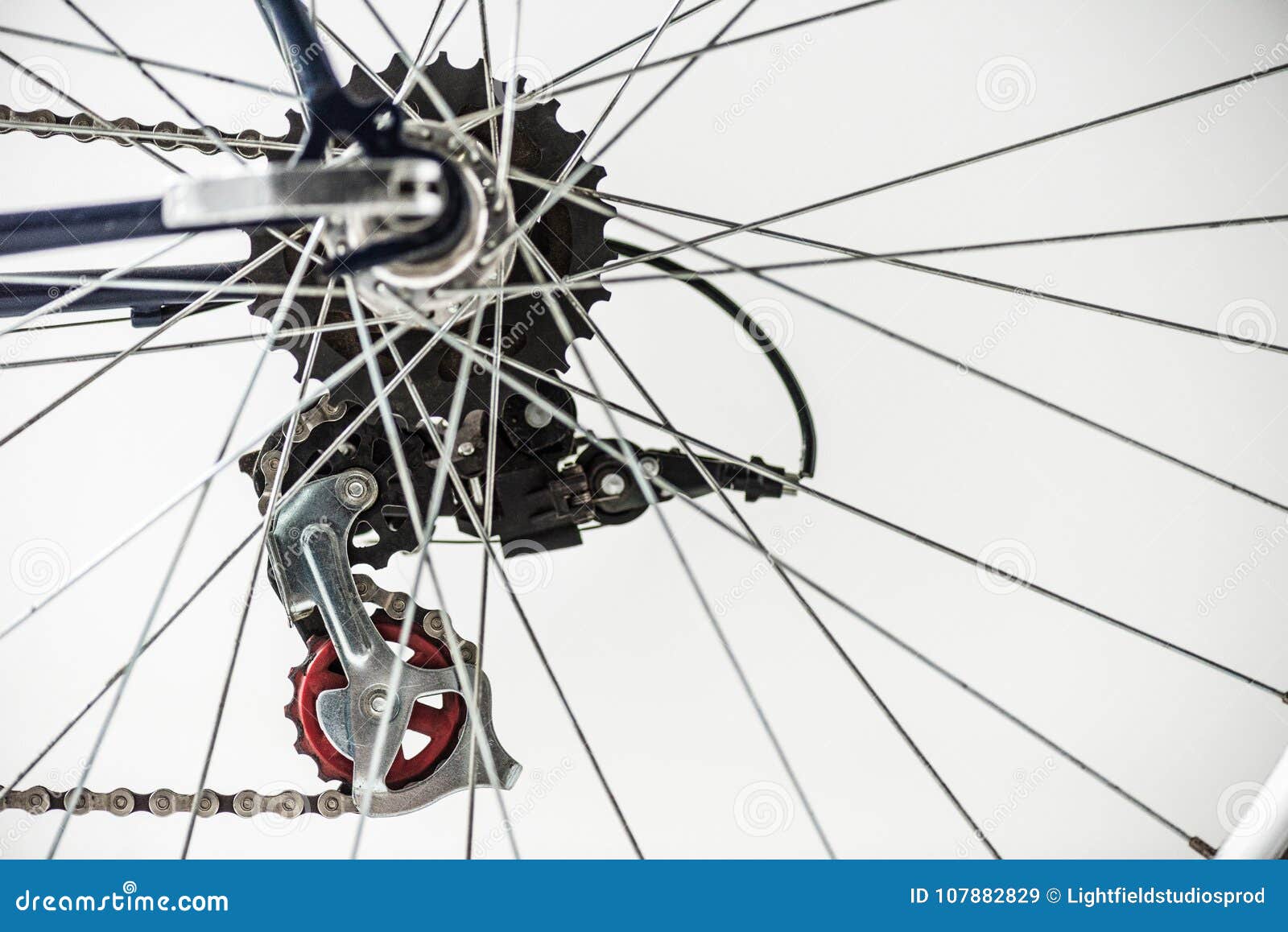 Bicycle gears and spokes stock image. Image of parts 107882829