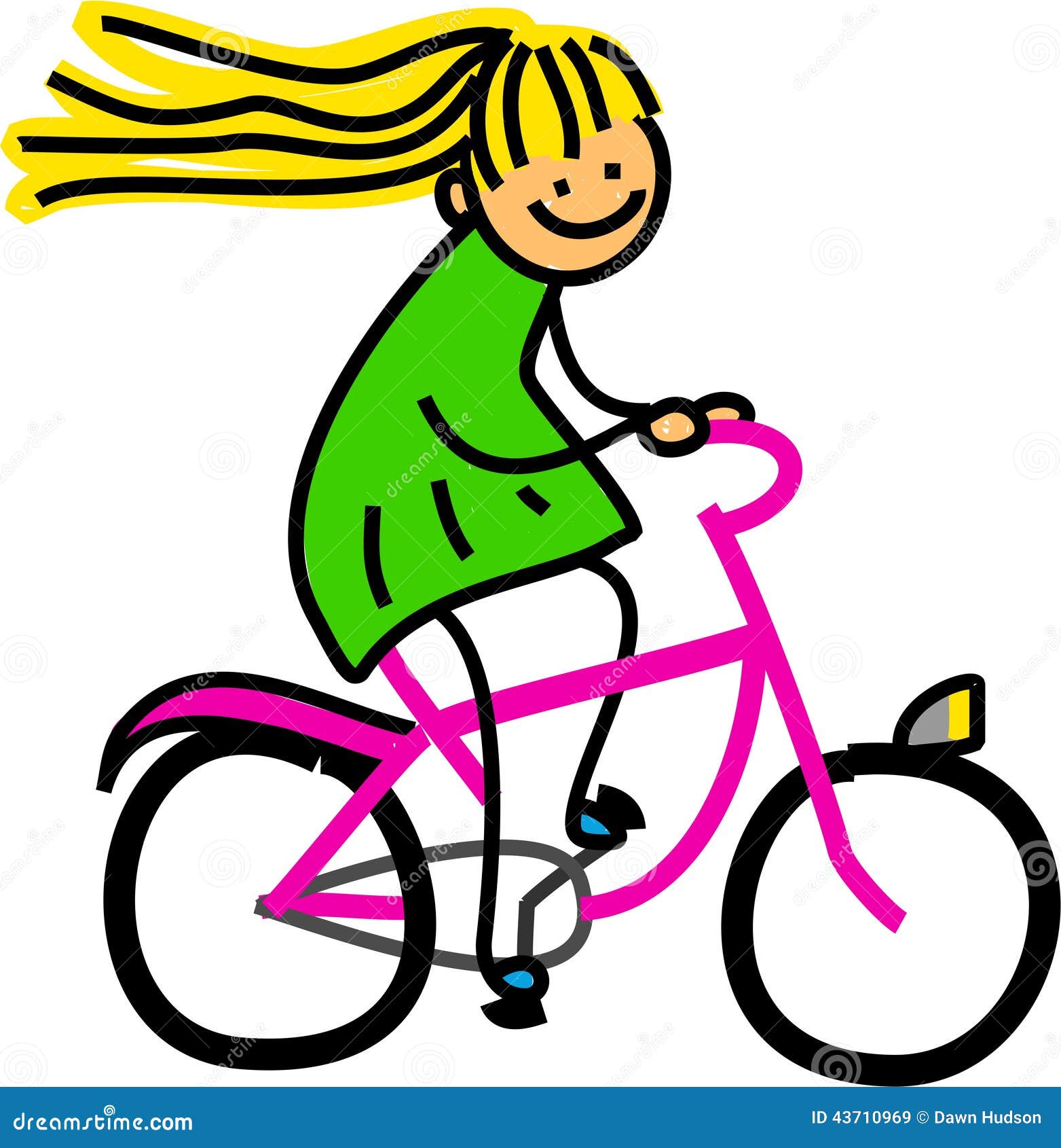 girl on a bike clipart - photo #46