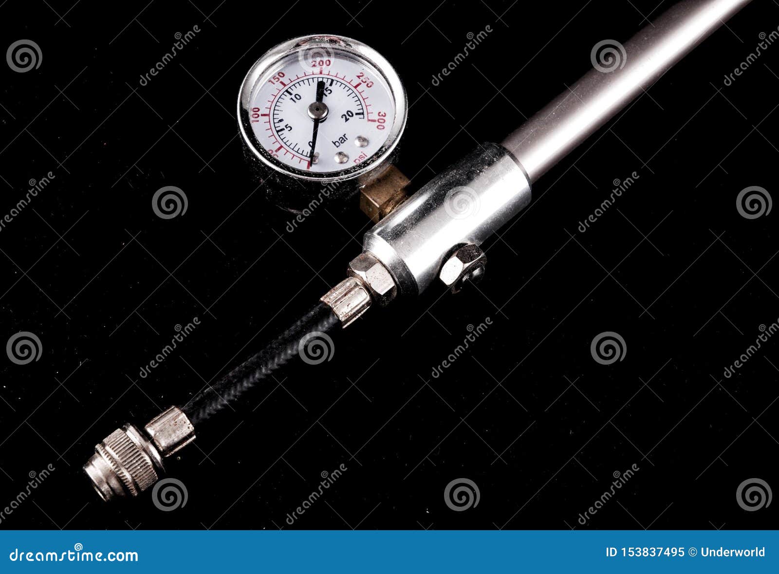 Bicycle Hand Pump stock image. Image of tire, metal 153837495