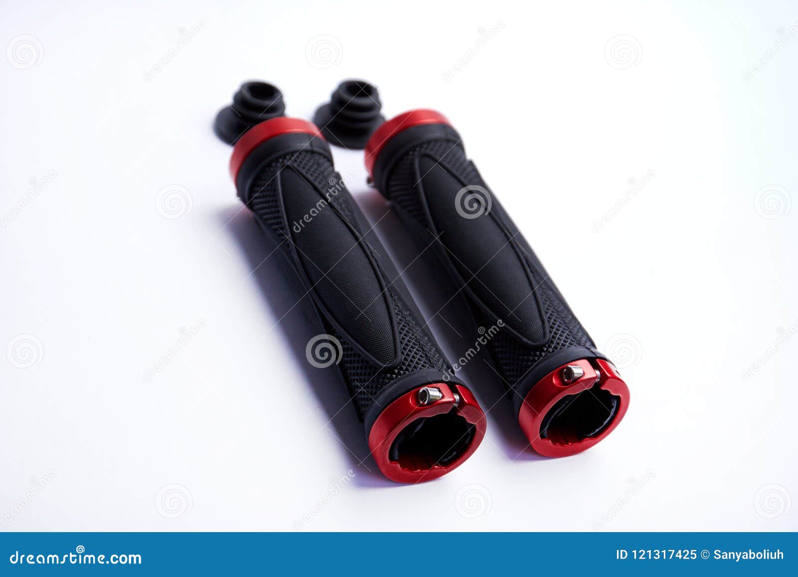 New Bicycle Handle Grip Isolated on White Background Stock Image