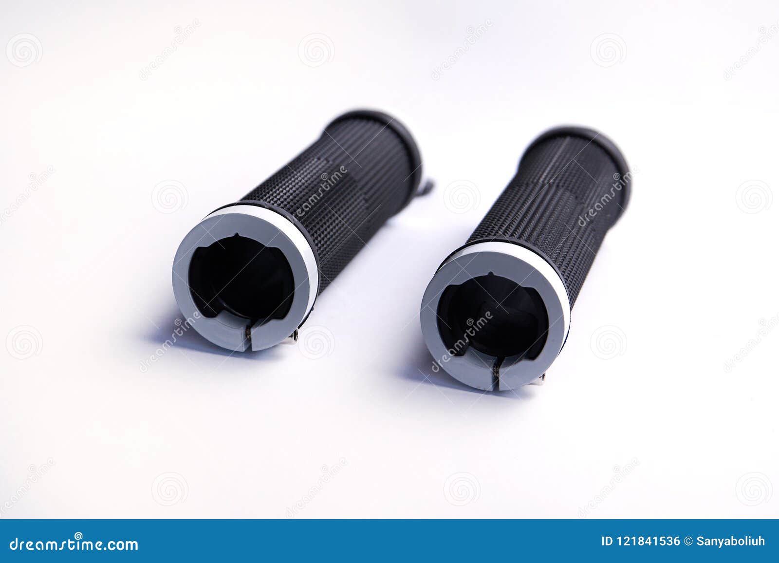 New Bicycle Handle Grip Isolated On White Background Stock Photo