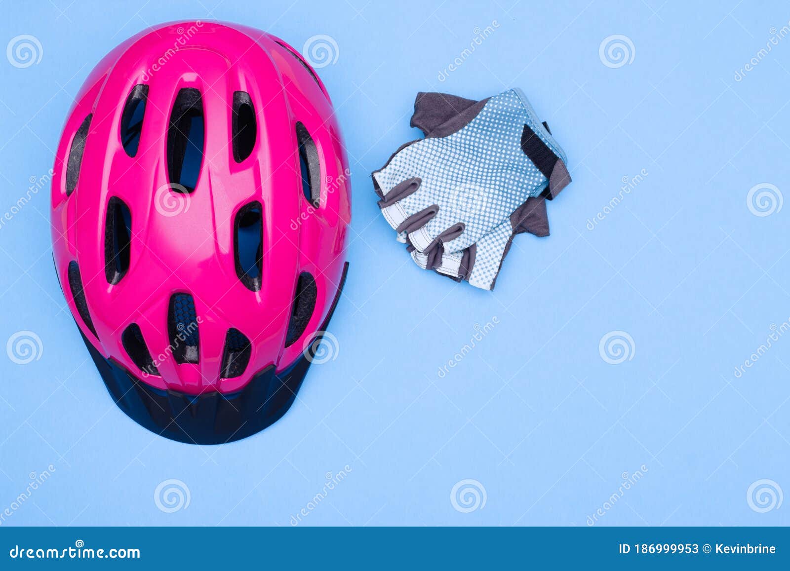 Bicycle Helmet and Gloves stock image. Image of protective 186999953