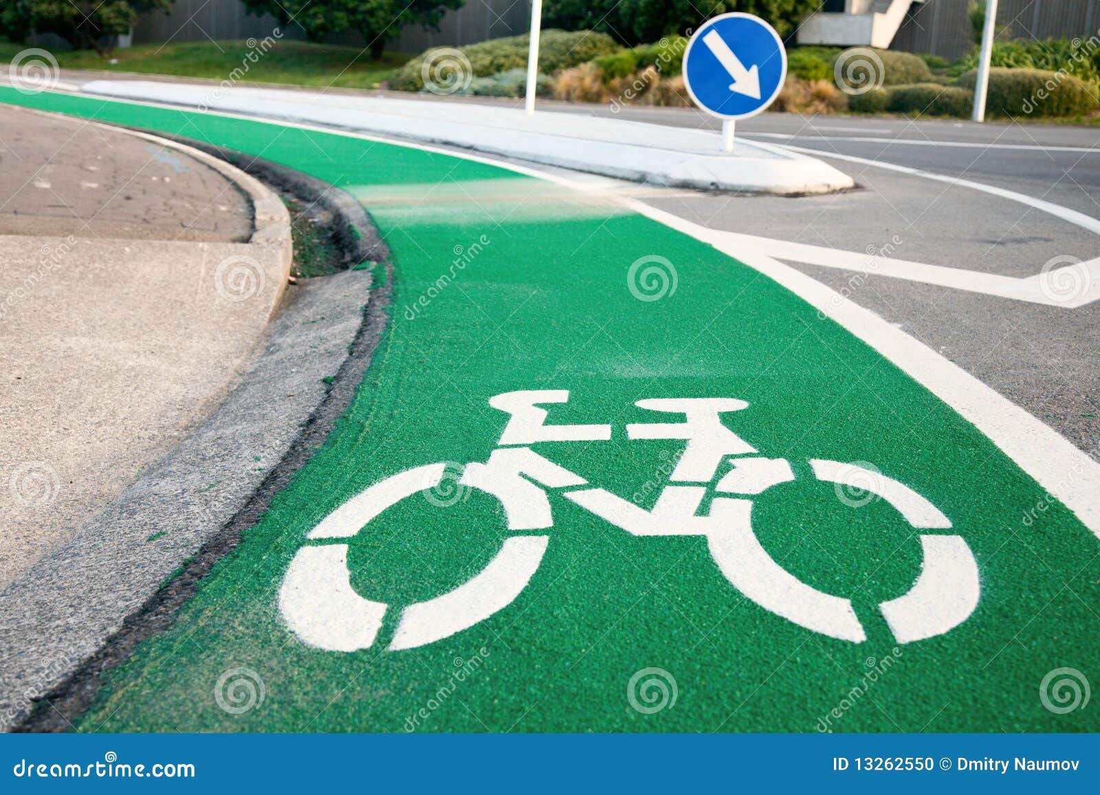 Bicycle lane stock photo. Image of track, street, asphalt 13262550