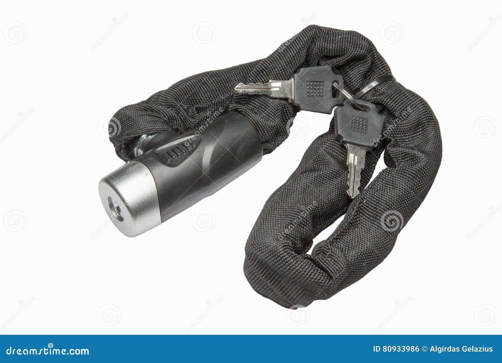 Bicycle Lock with Keys Isolated on a White Stock Photo Image of