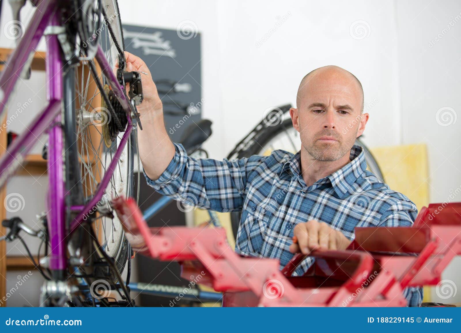 Bicycle mechanic tool box stock image. Image of container 188229145