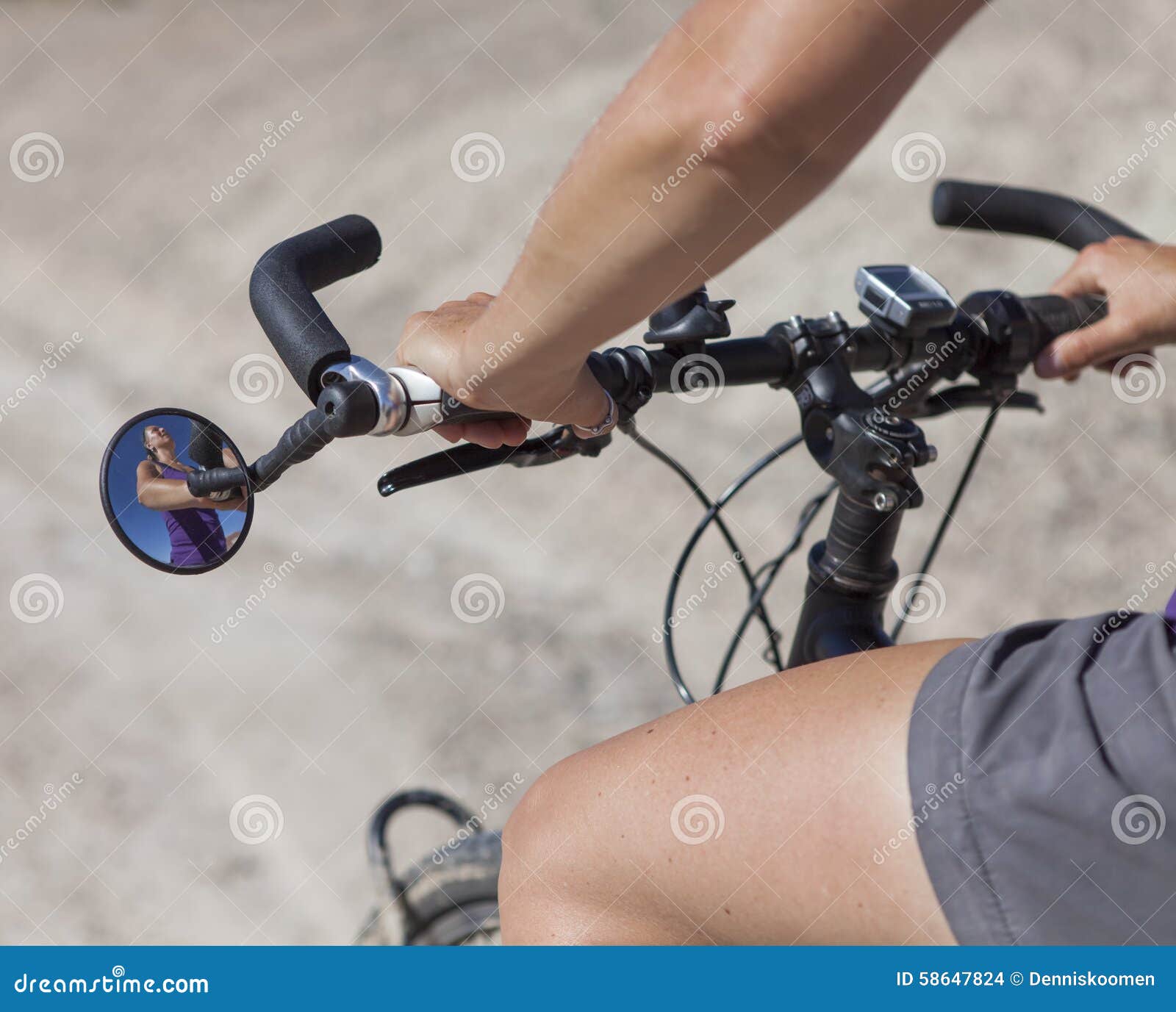 Bicycle mirror editorial stock image. Image of traffic 58647824