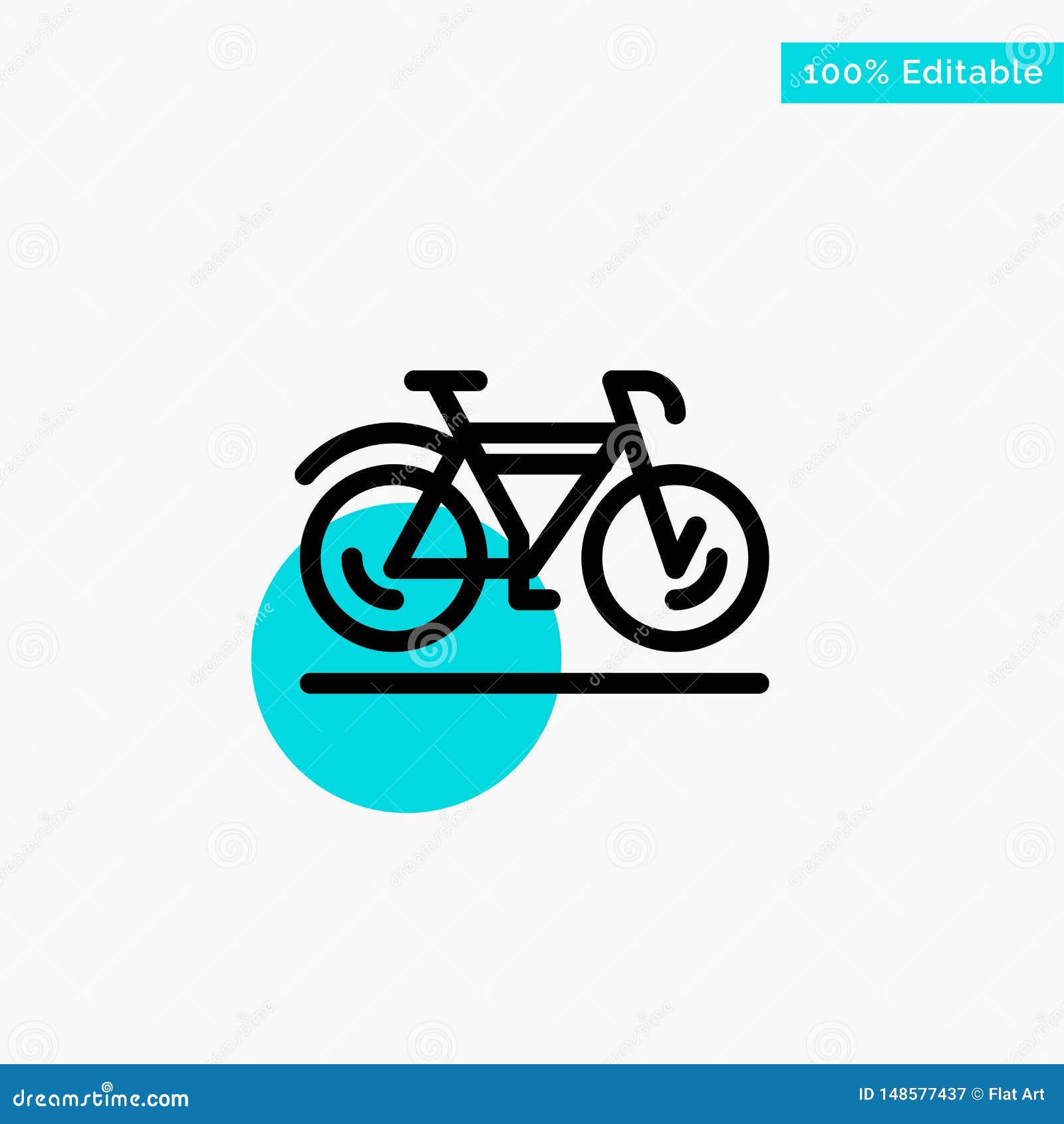 bicycle, movement, walk, sport turquoise highlight circle point  icon
