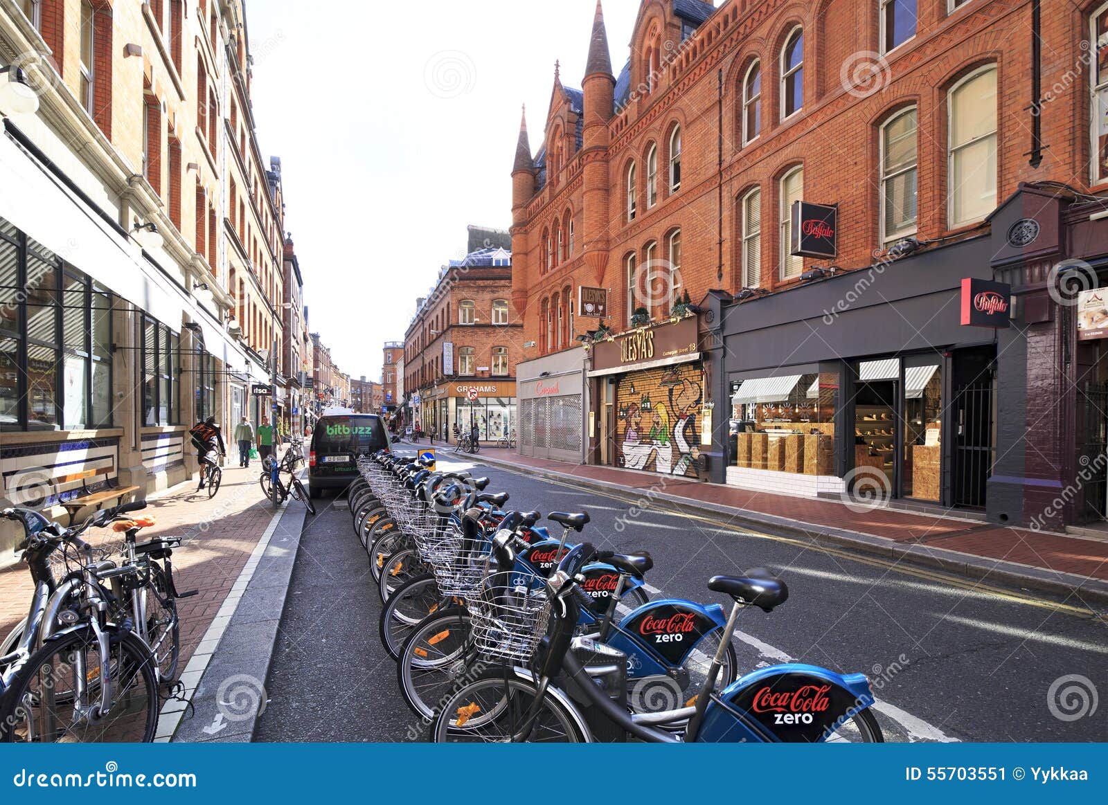 Bicycle Parking in the Center of Dublin Editorial Photo Image of