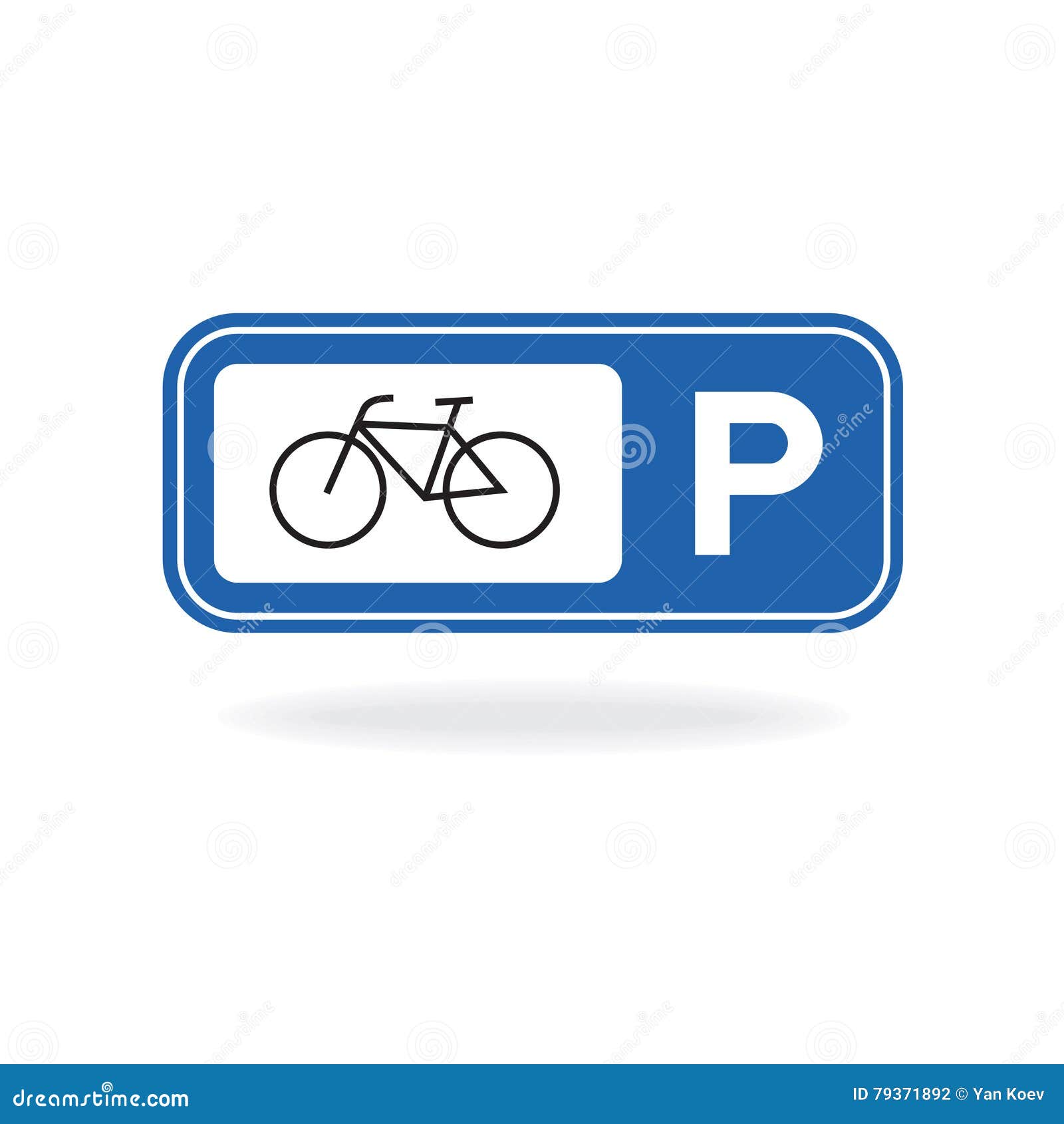 Bicycle parking sign stock vector. Illustration of horizontal 79371892
