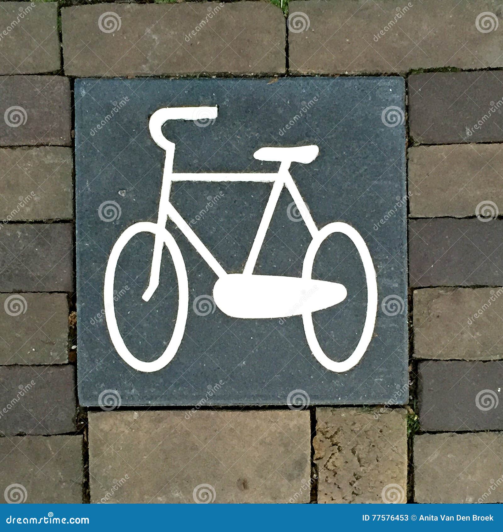Bicycle paving stone stock image. Image of copy, sport 77576453