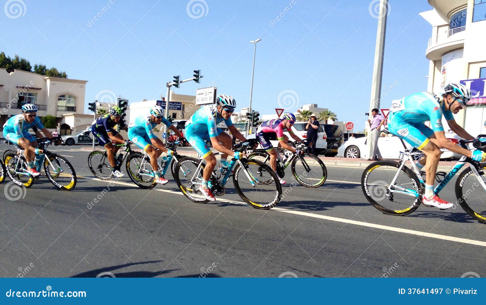 Bicycle racing dubai editorial photography. Image of championship