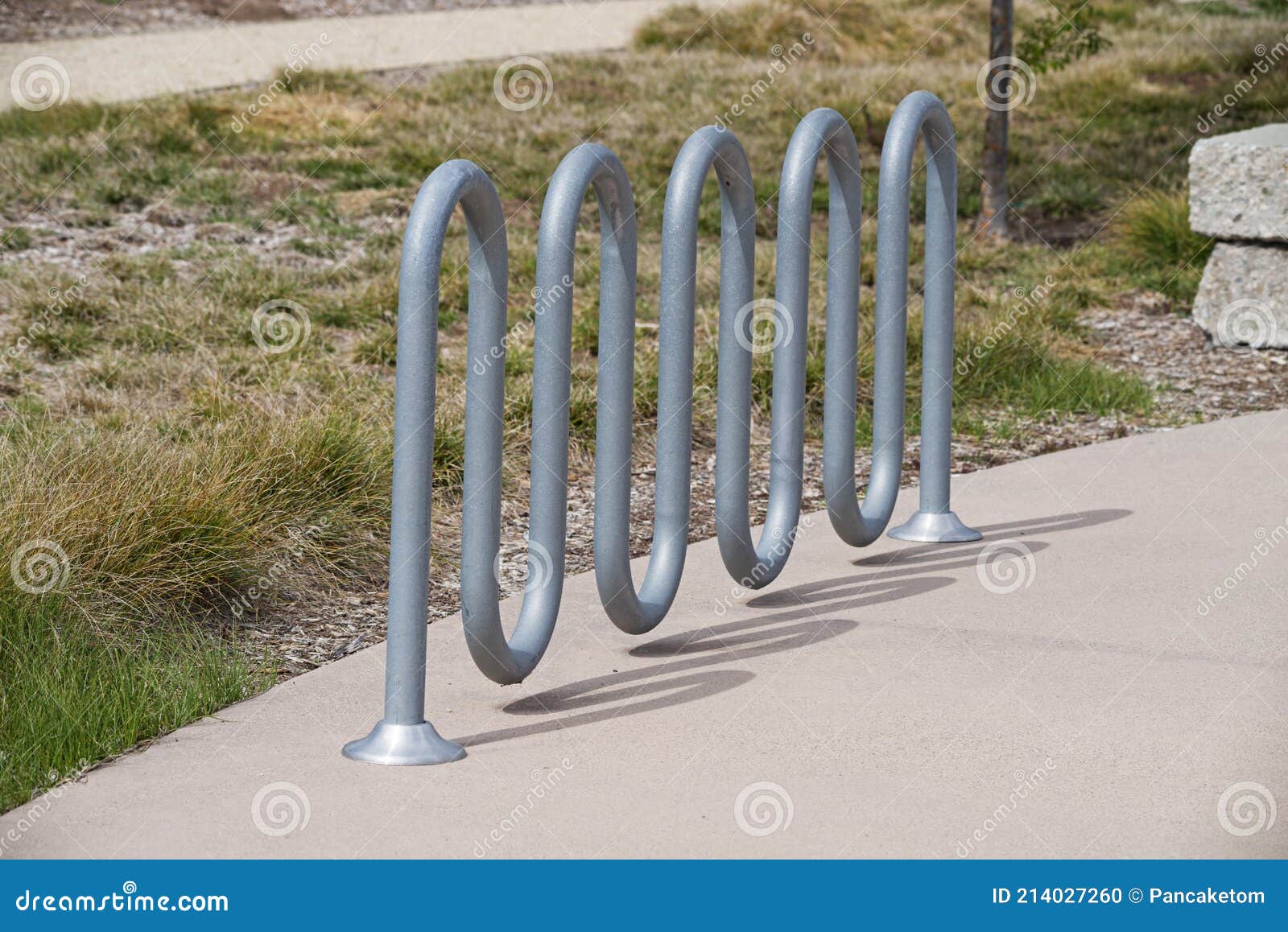 Bicycle Rack stock photo. Image of metal, rack, area 214027260
