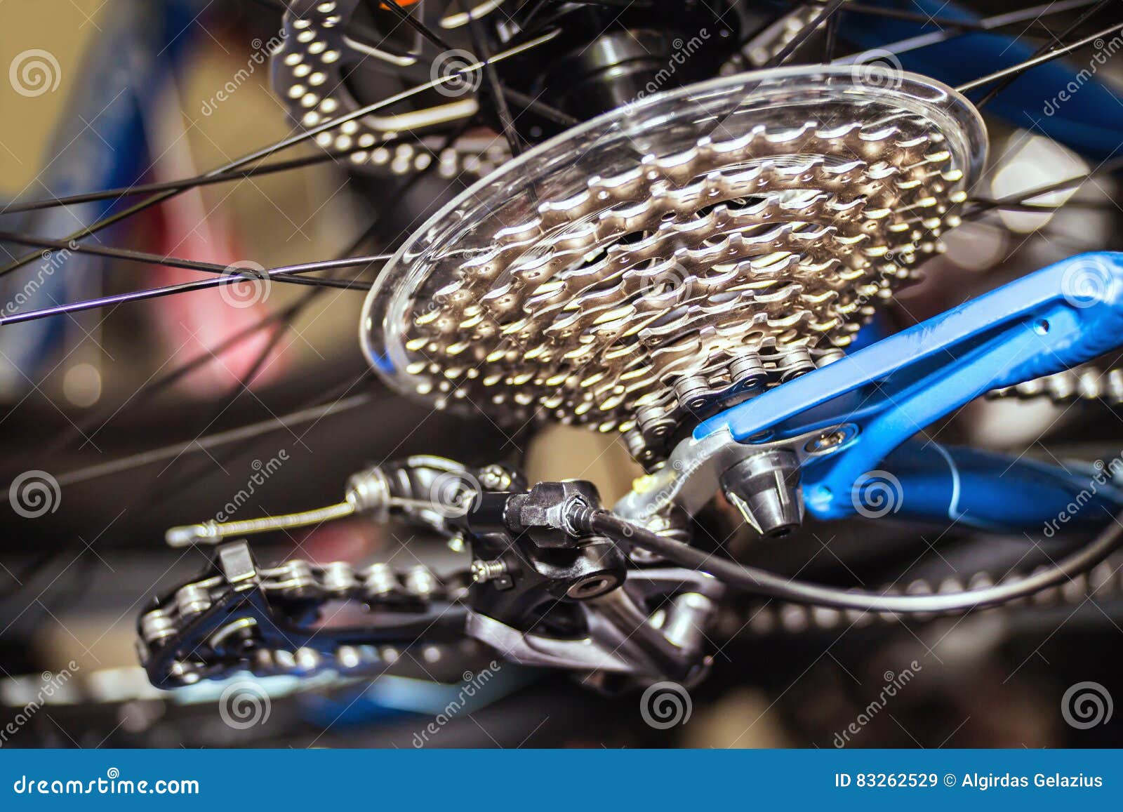 Bicycle Rear Cassette and Gearshift Stock Image Image of freewheel