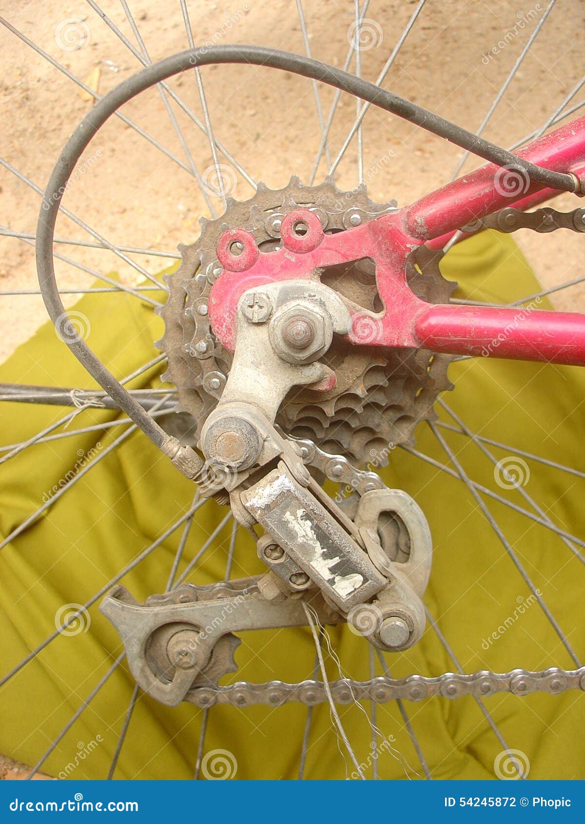 Bicycle rear gears stock photo. Image of iconic, chain 54245872