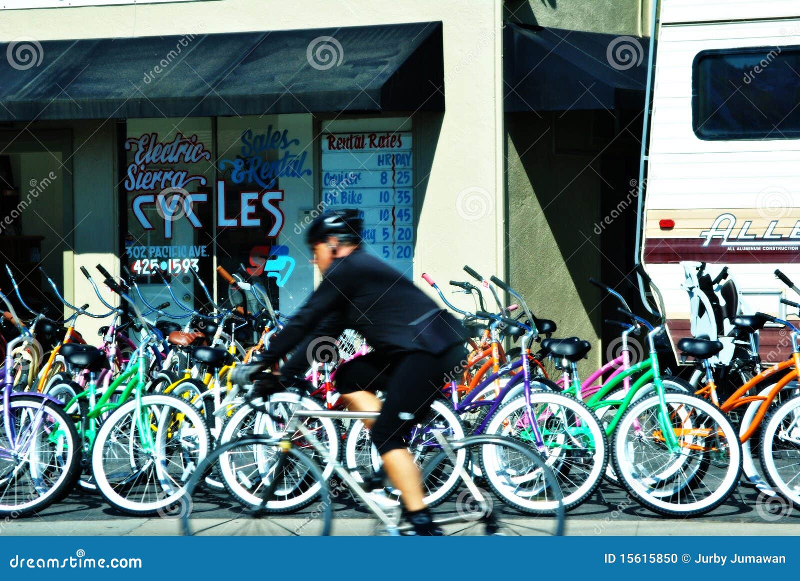 Bicycles for Rent editorial image. Image of cyclist, california 15615850