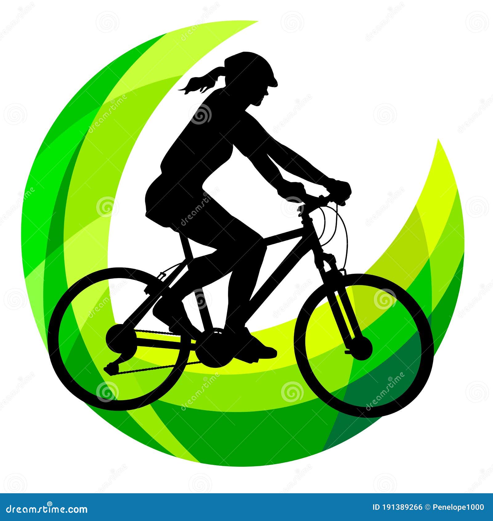 Bicycle Riding Logo in Vector Quality. Stock Vector Illustration of