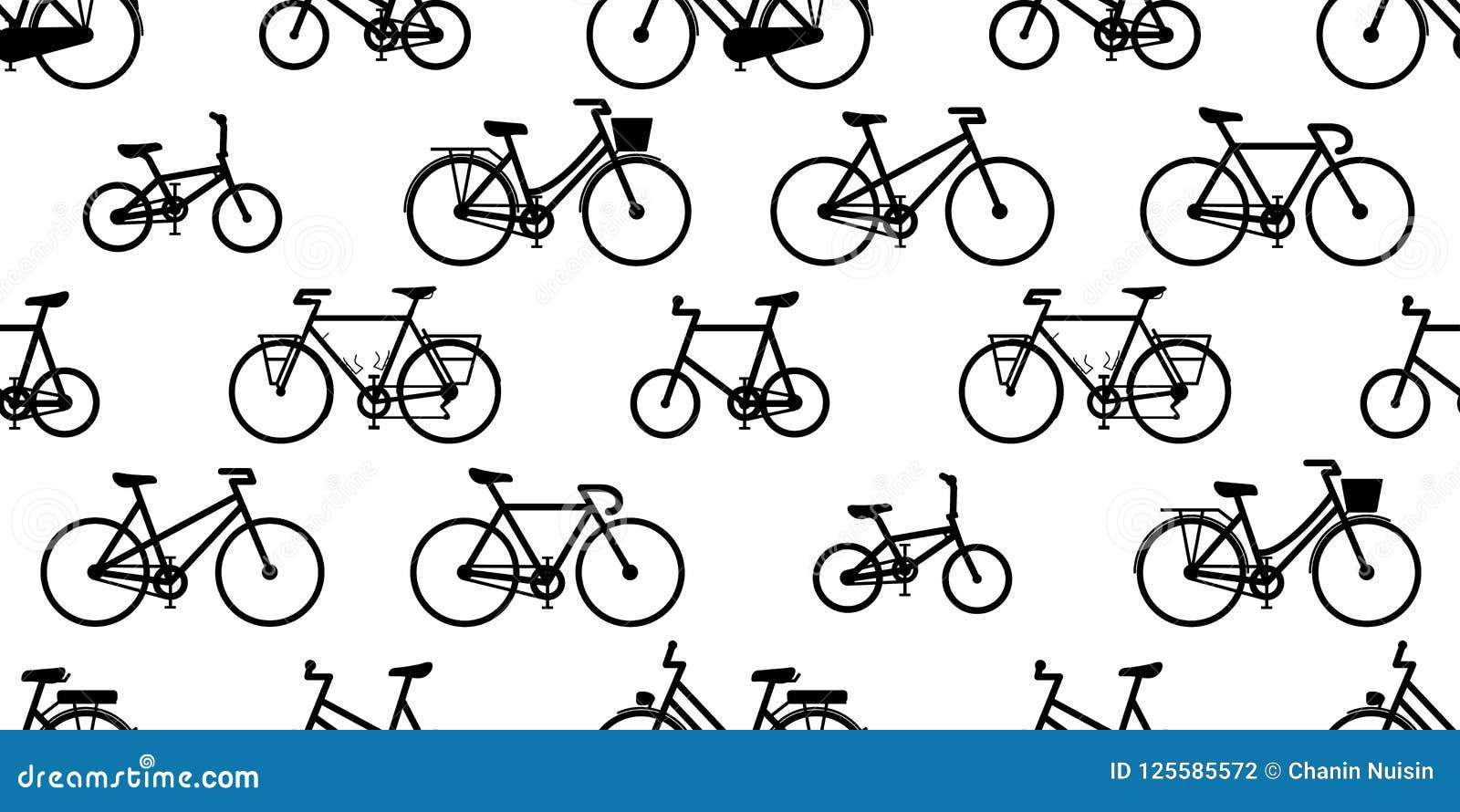 Bicycle Seamless Pattern Vector Cycling Isolated Vintage Background  Wallpaper Illustration Graphic White Stock Illustration - Illustration of  transport, black: 125585572