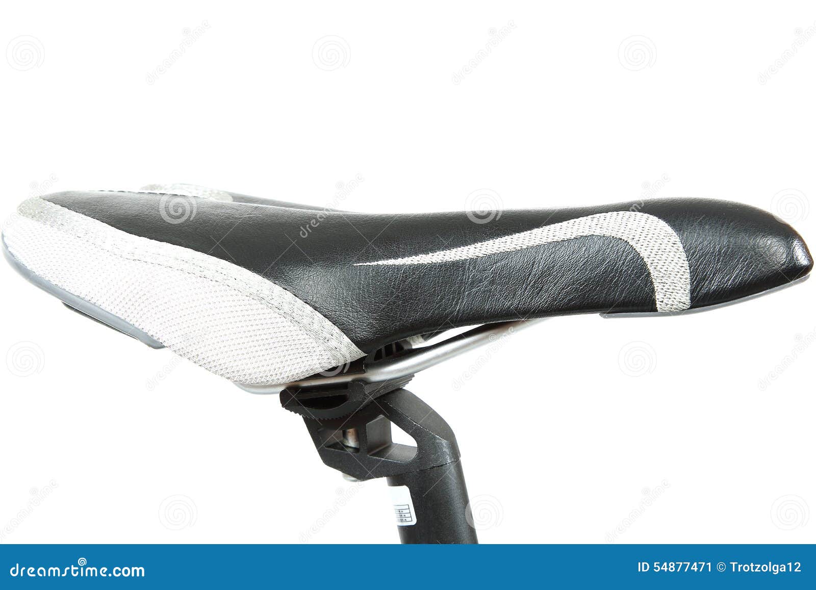 Bicycle Seat on a White Background. Stock Image Image of gear