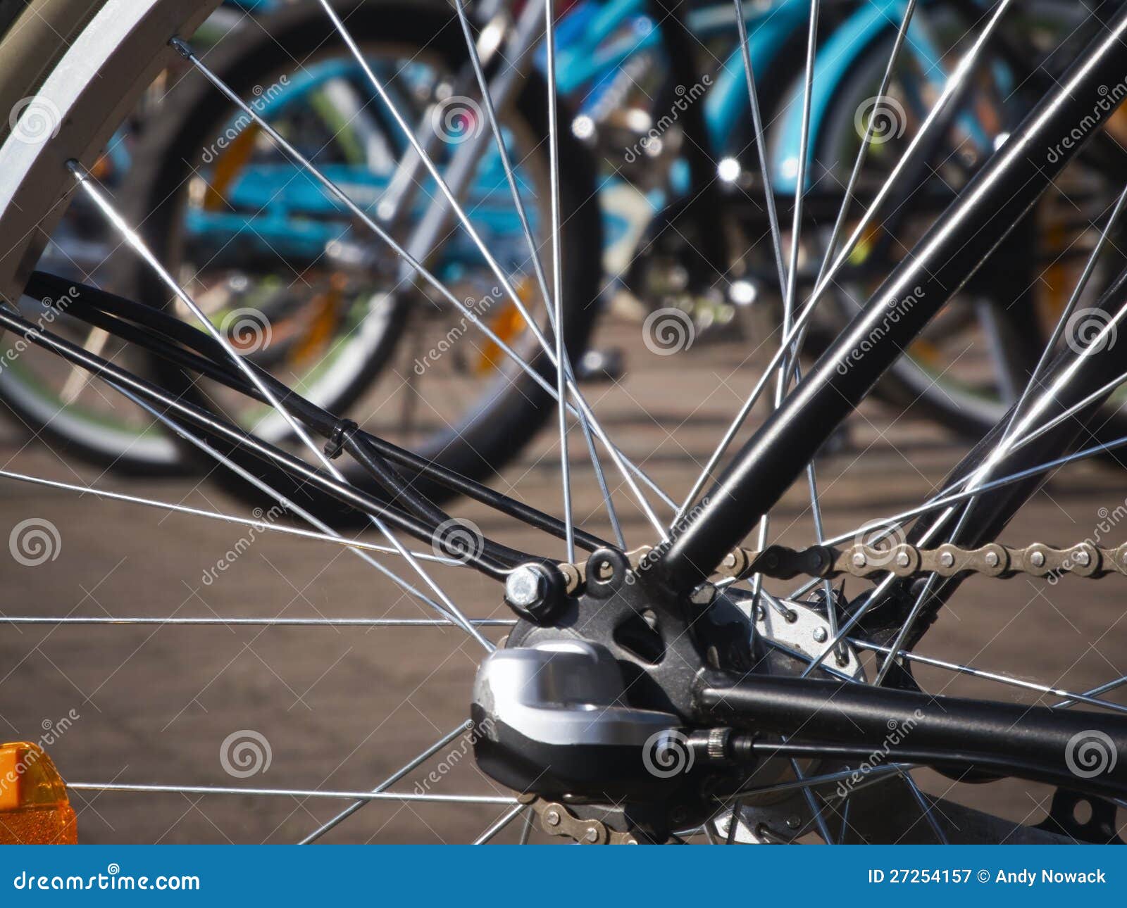 Bicycle spokes stock image. Image of pale, drive, metal 27254157