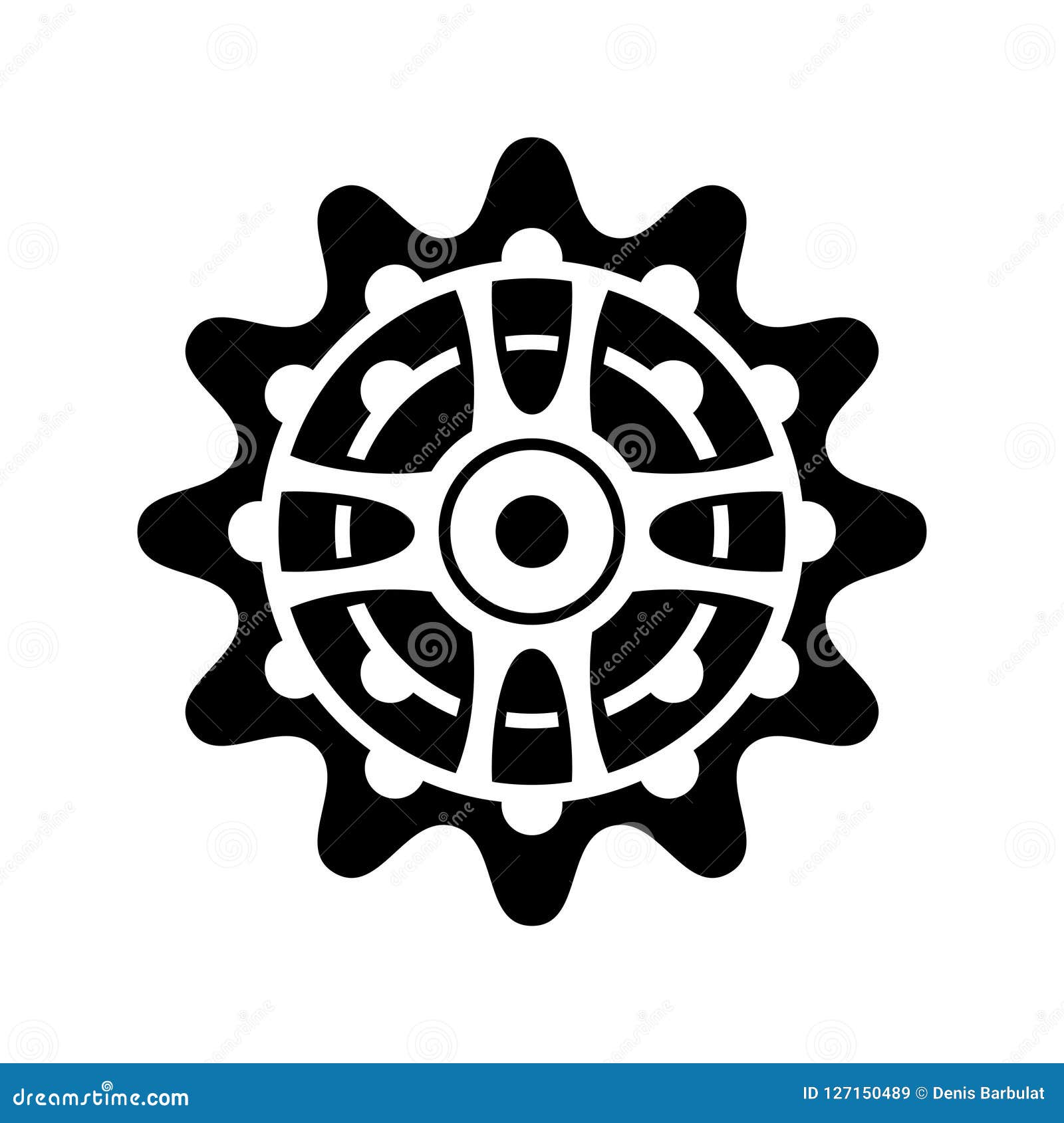 Bicycle sprocket stock vector. Illustration of mechanical 127150489