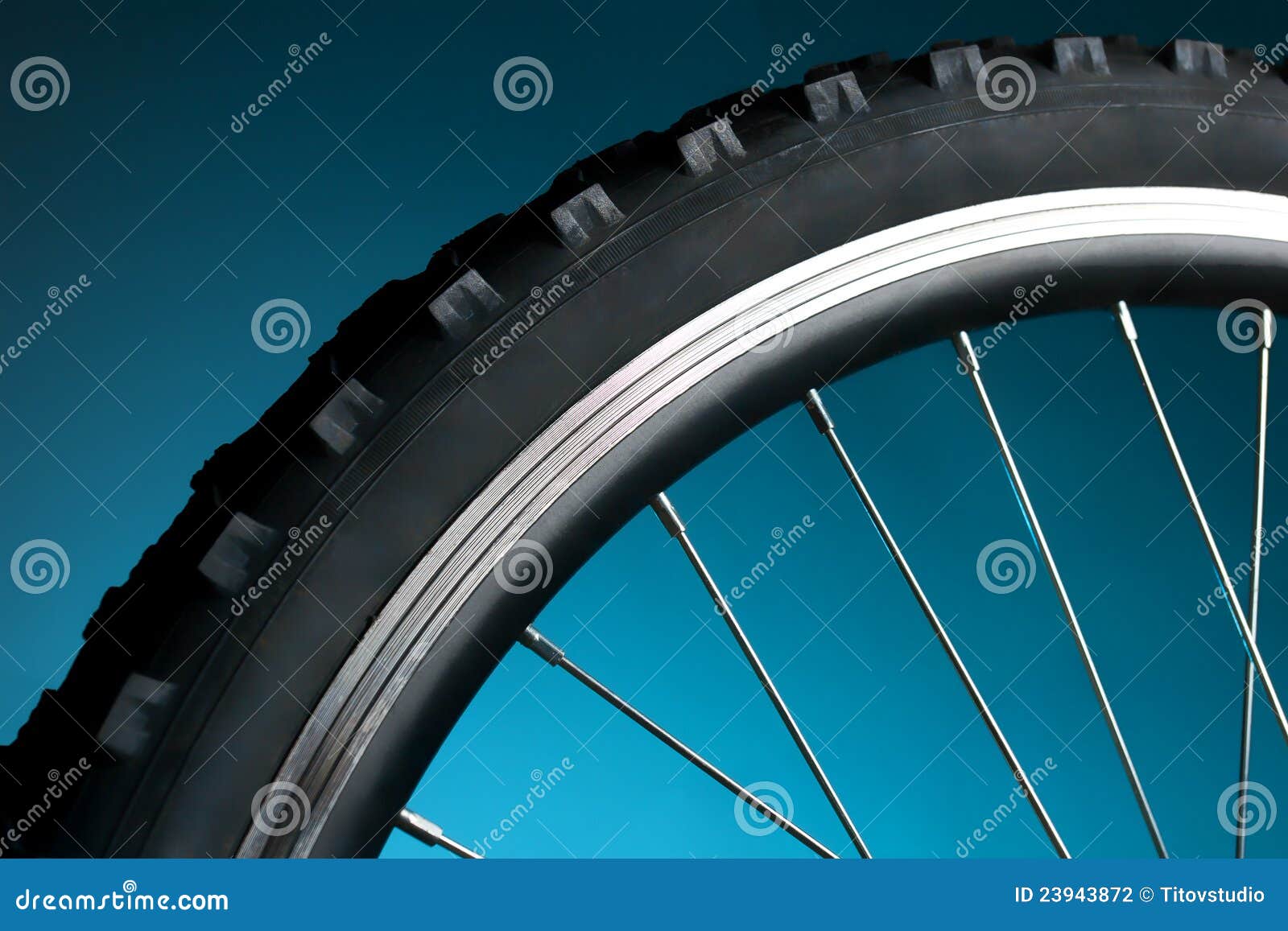 bicycle tire and spoke wheel