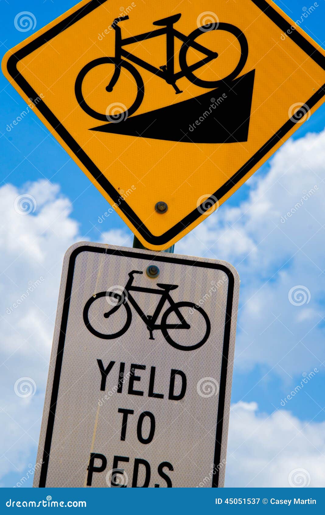 Yield To Peds Bicycle & Pedestrian Sign FRR709