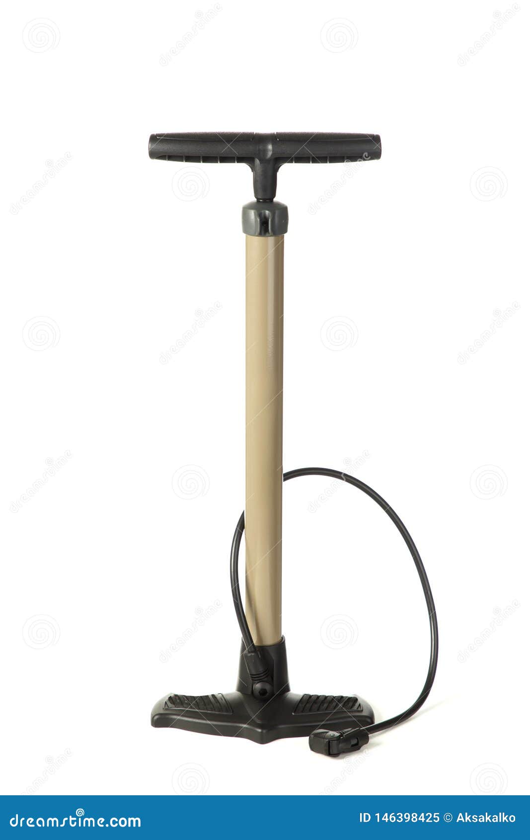 Bicycle Tyre Pump with Gauge Stock Image Image of rubber, object