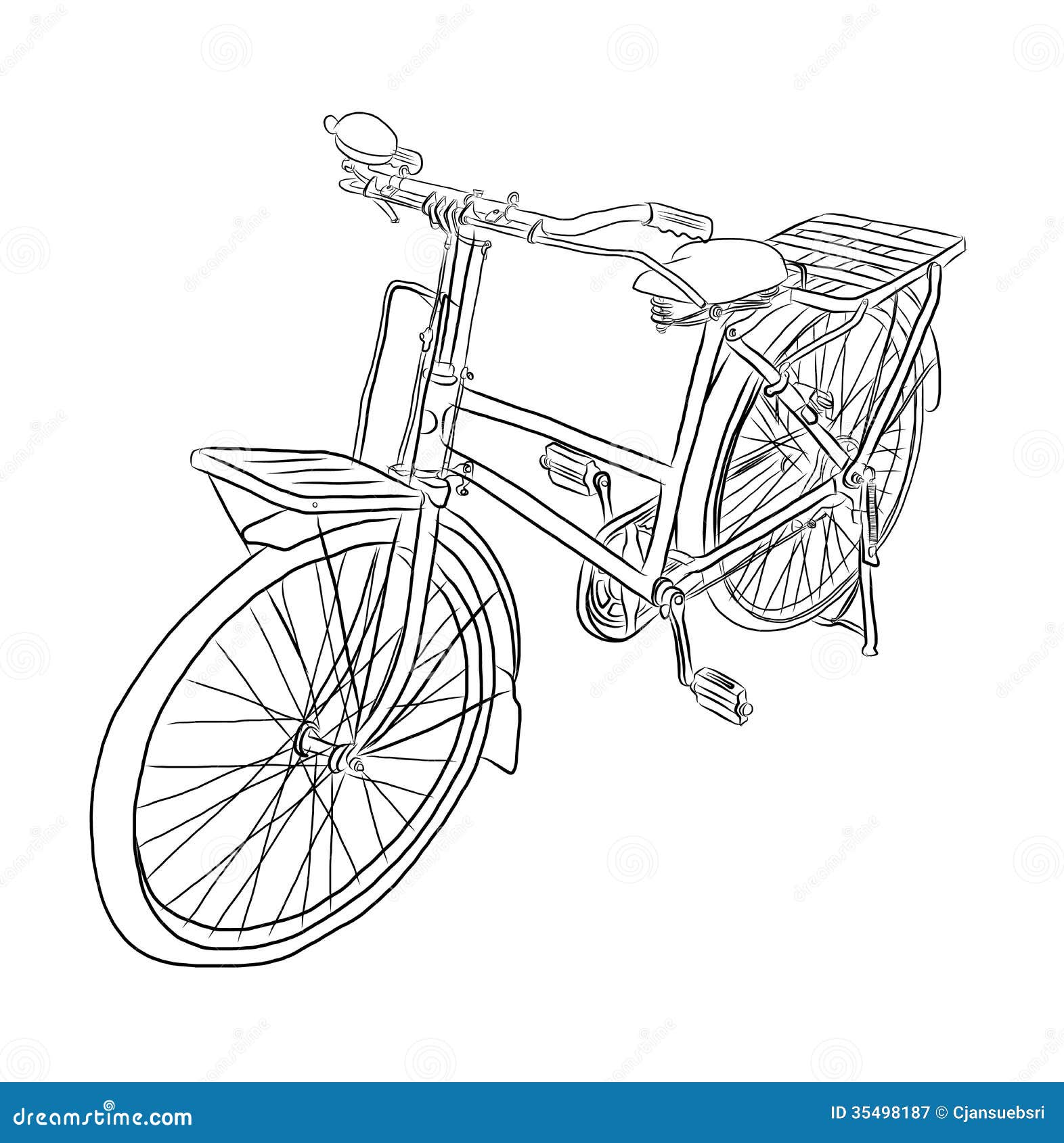 Bicycle Vector Sketch stock vector. Illustration of isolated 35498187