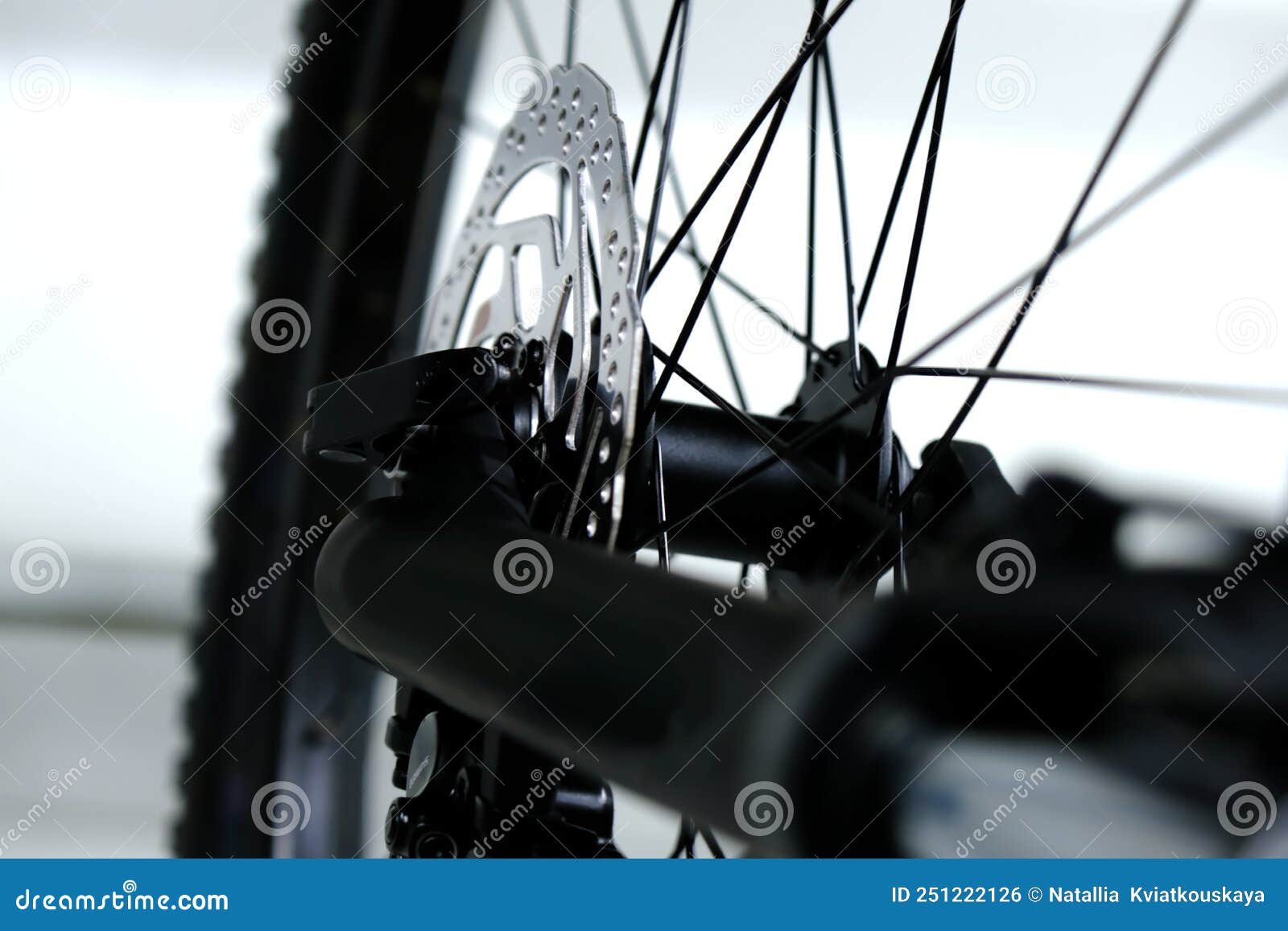Bicycle Wheel with Spokes Closeup. Bicycle Repair Stock Photo Image