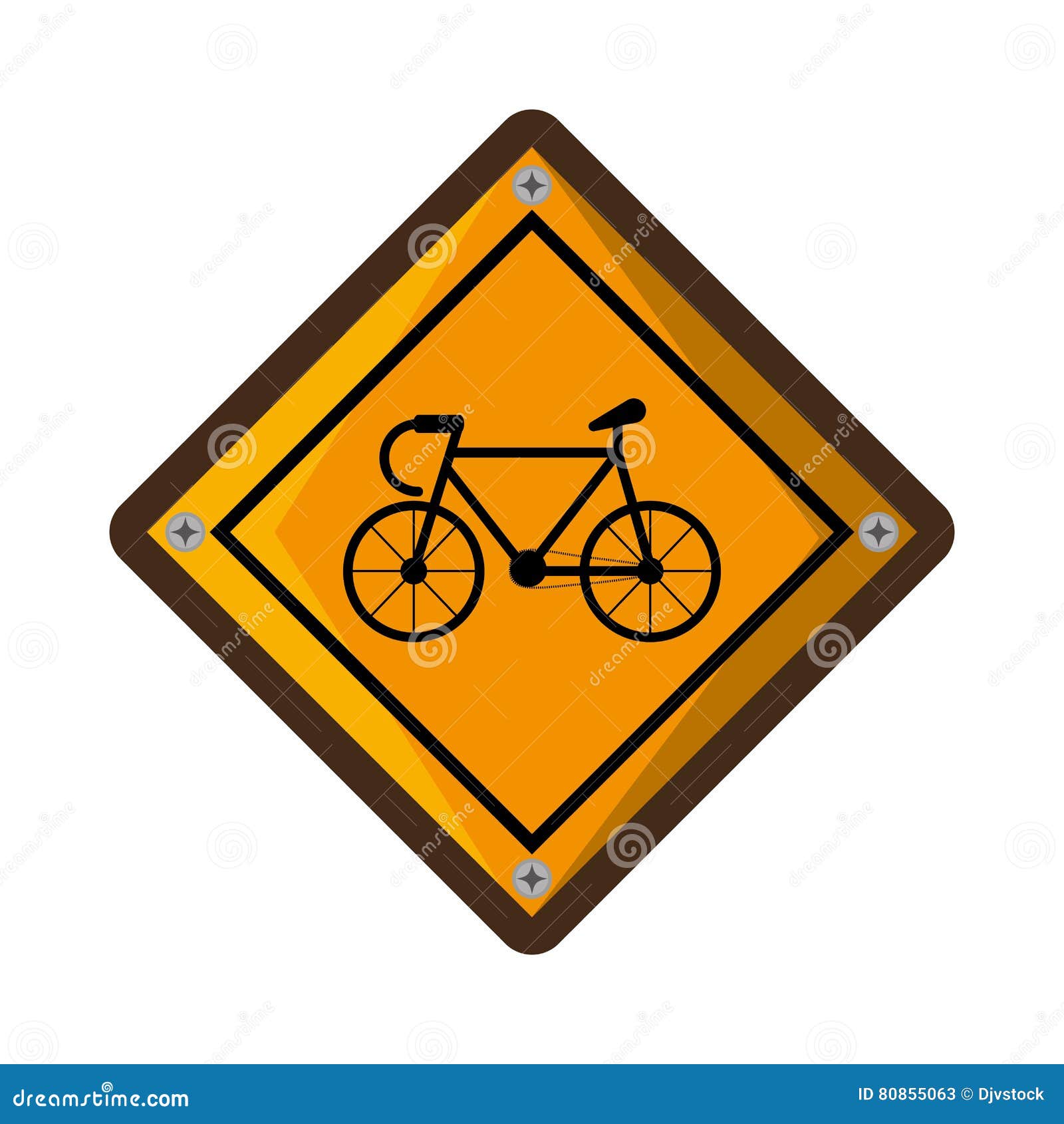 Bicycle Zone Traffic Signal Stock Vector Illustration of element