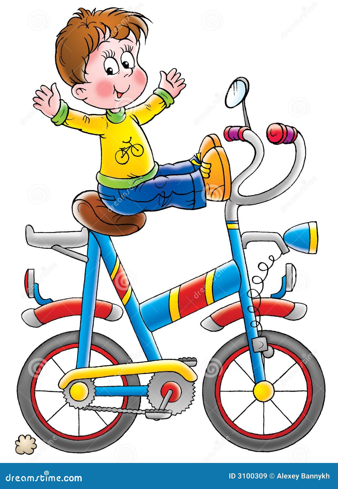 Bicyclist stock illustration. Illustration of color, character - 3100309