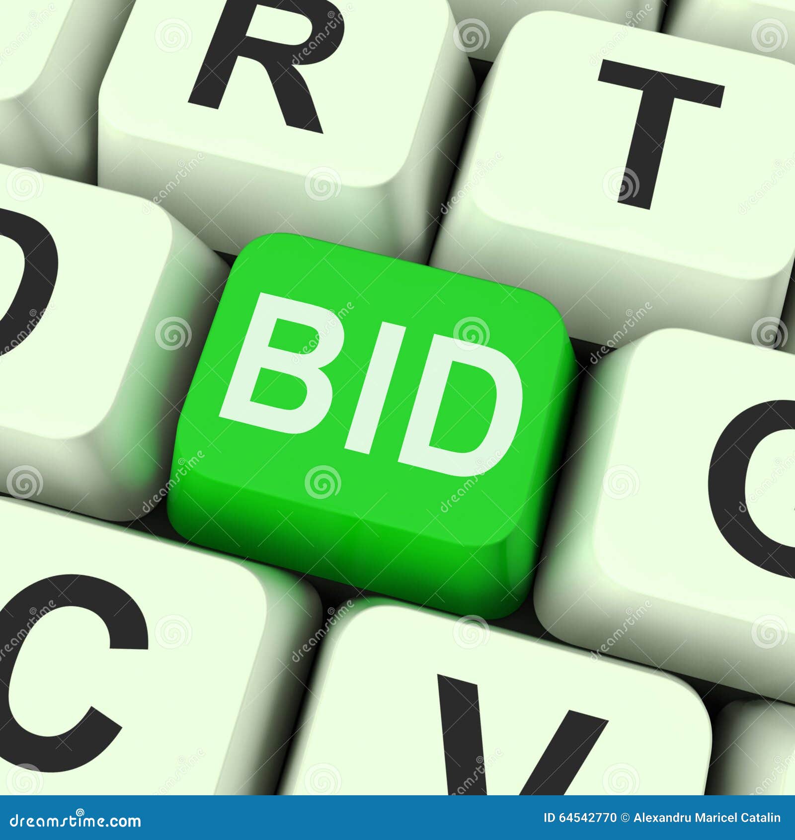bid key shows online auction or bidding