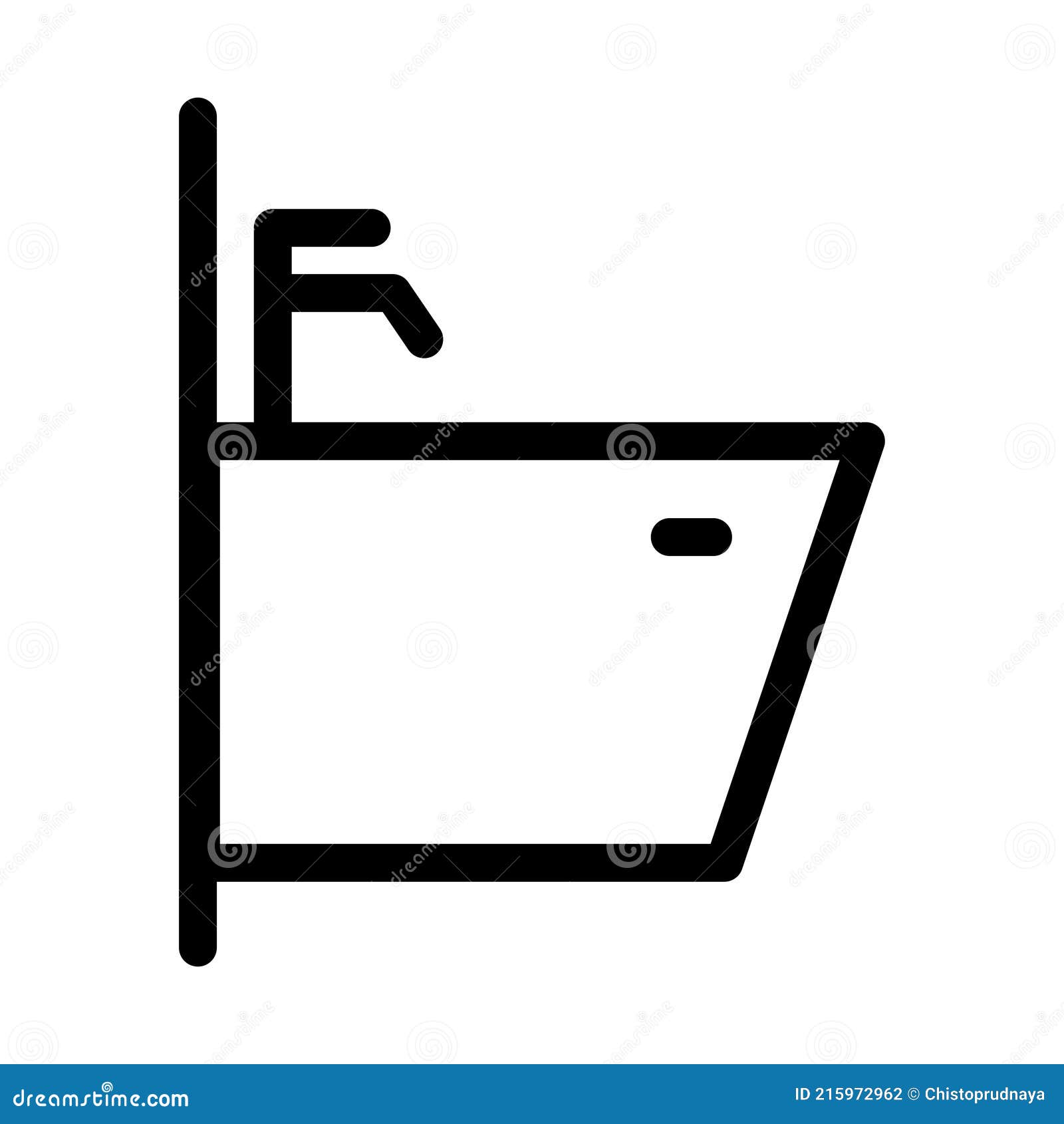 Bidet Icon in Outline Style Icon Style Isolated Stock Vector