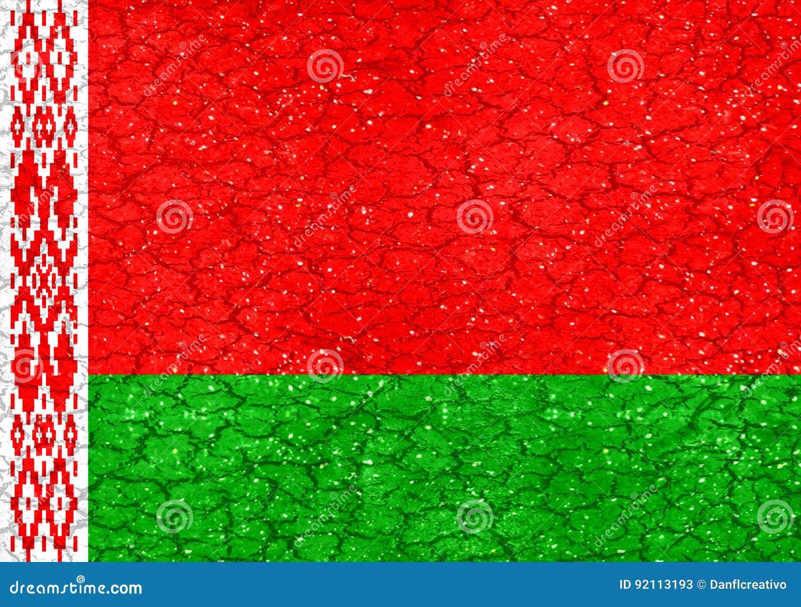 bielorrusia grunge style national flag