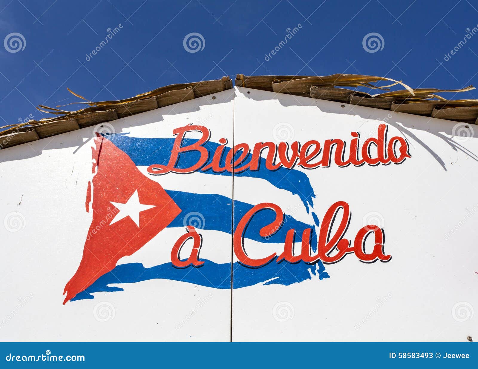 bienvenido a cuba - welcome to cuba sign