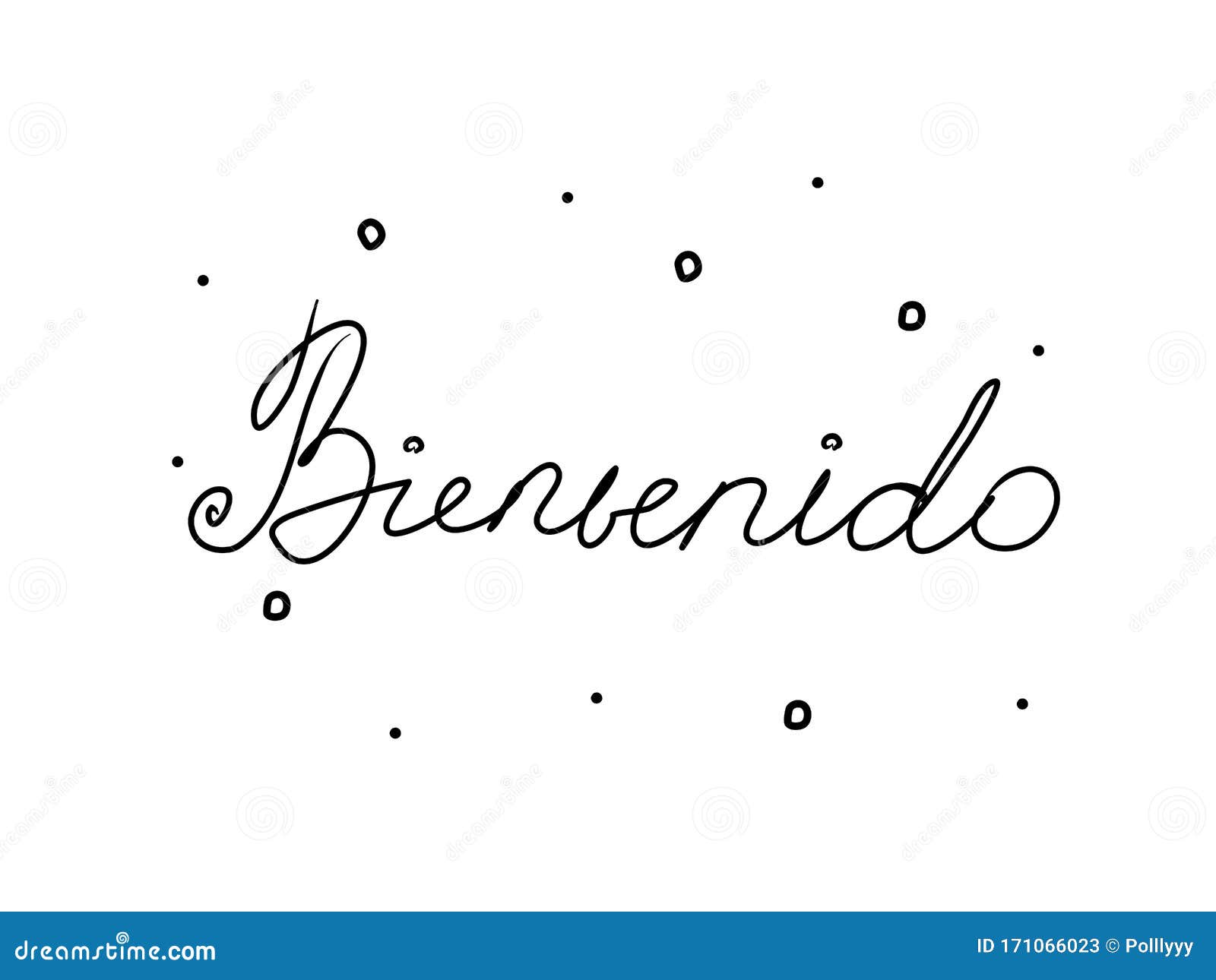 Bienvenido, Welcome Spanish Text Stock Vector - Illustration of expression,  caption: 112854232