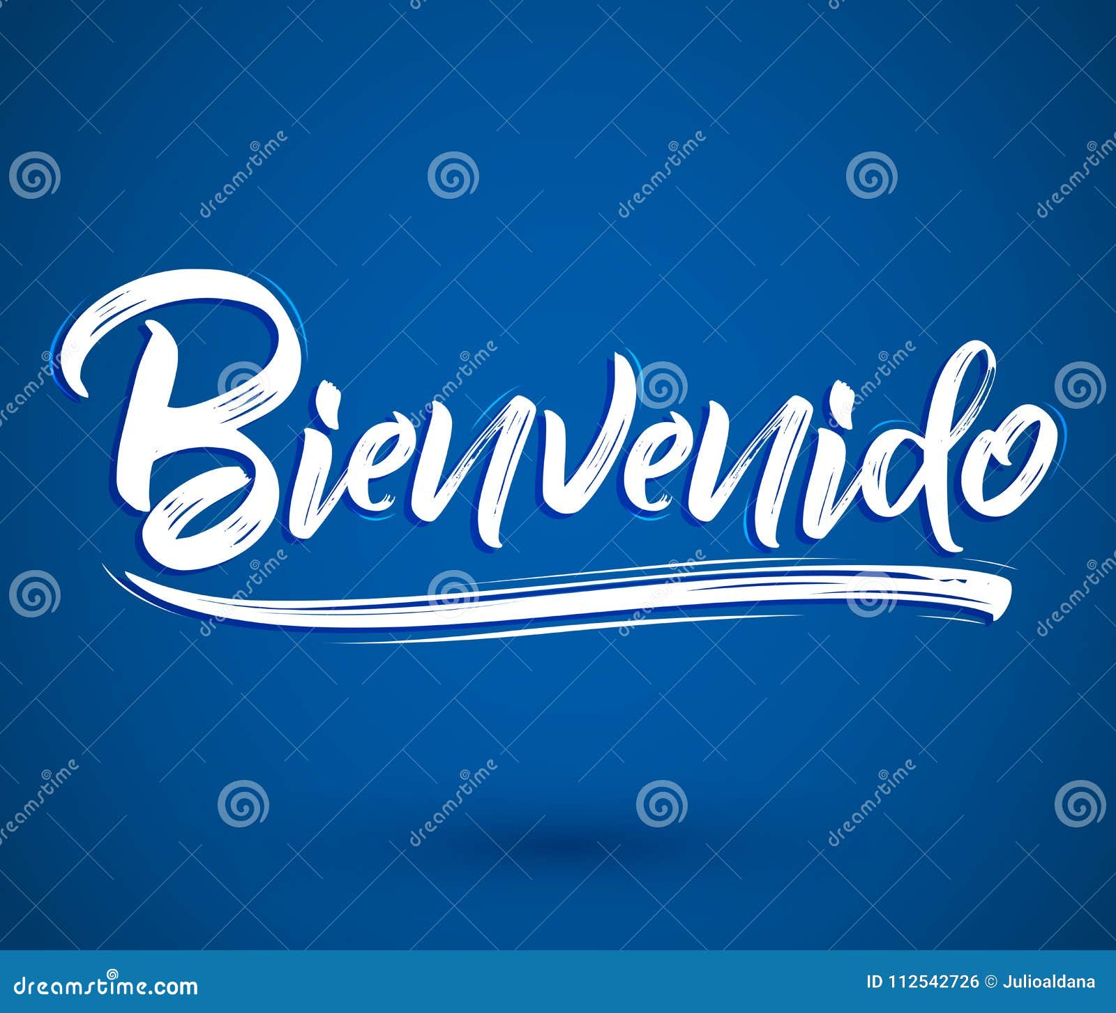 Bienvenido, Welcome Spanish Text Stock Vector - Illustration of caption,  headline: 112542726