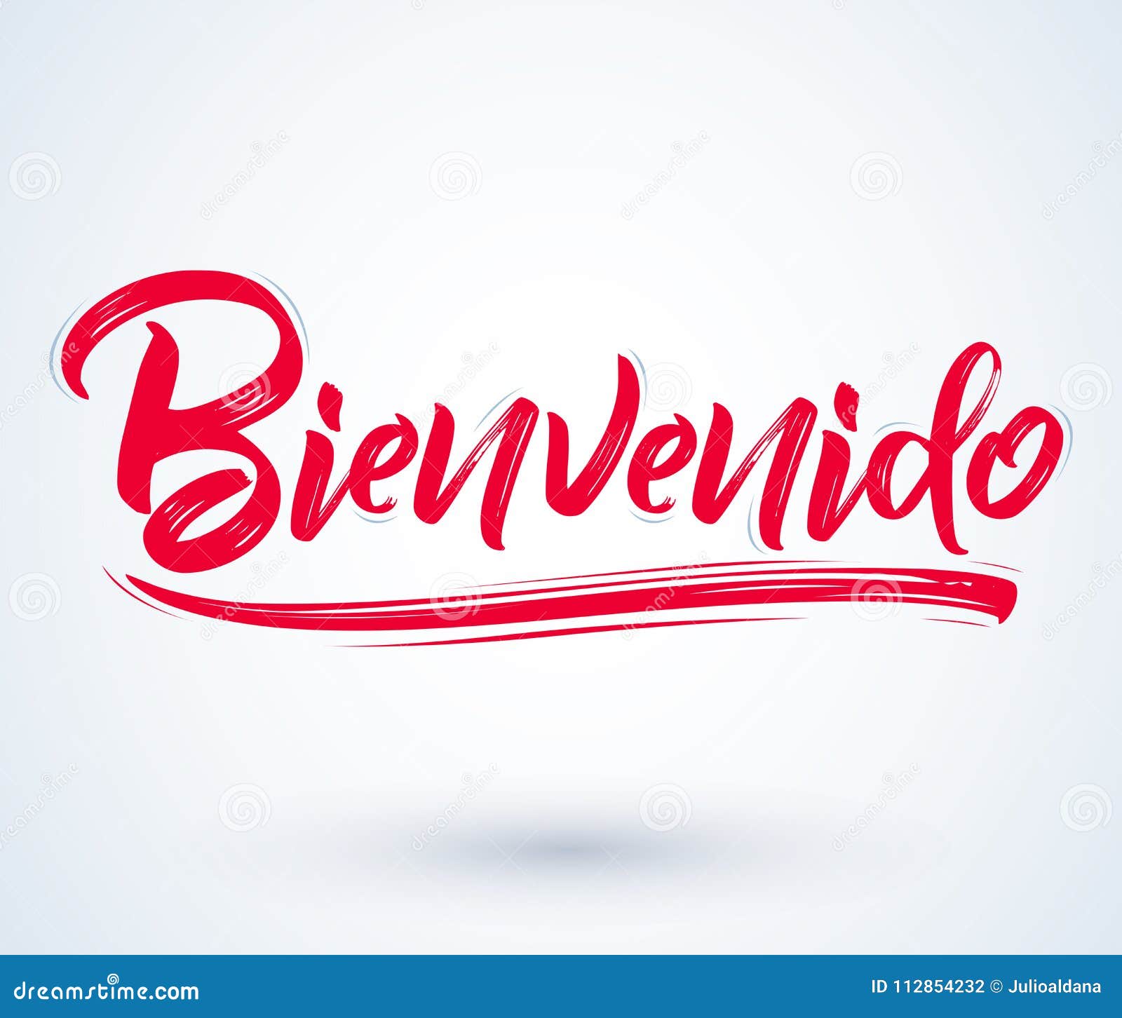 Bienvenido Welcome Spanish Text Lettering Vector: immagine vettoriale stock  (royalty free) 146506775