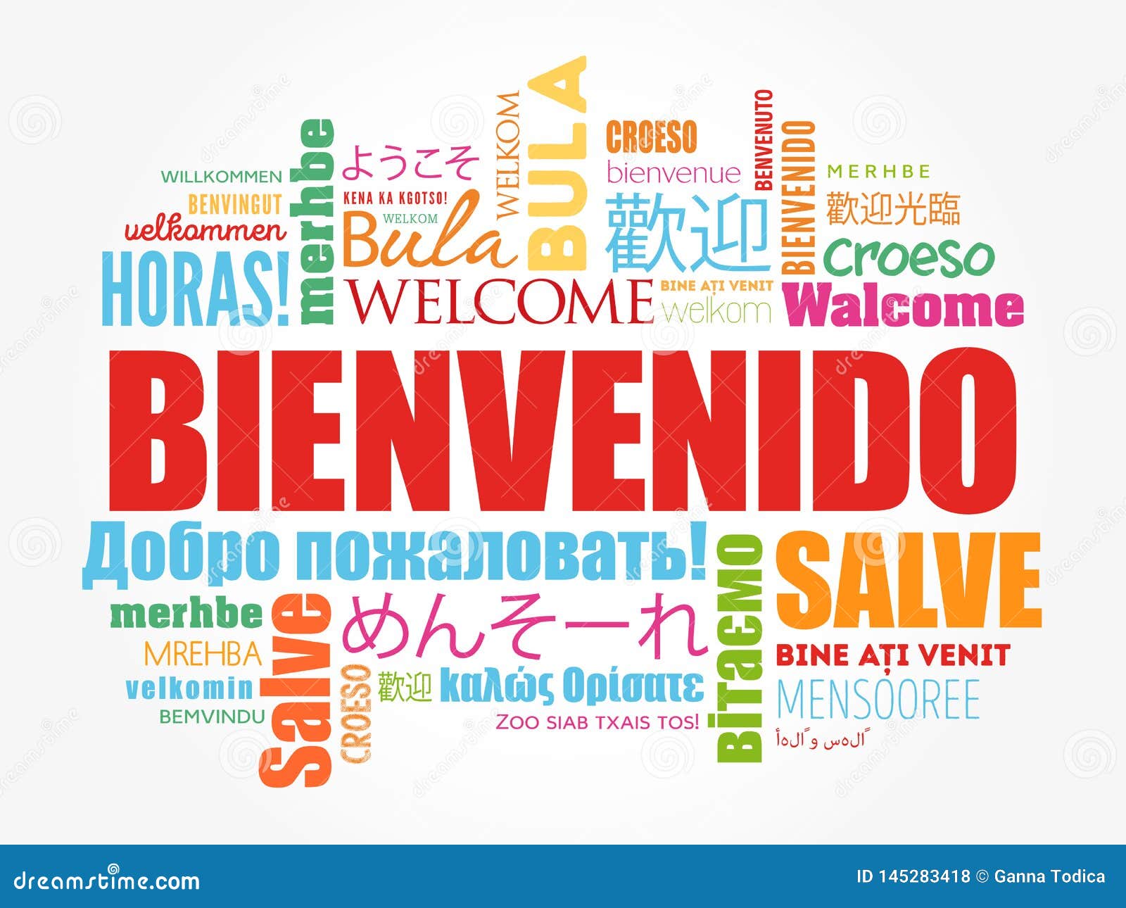Bienvenido, Bem-vindo em Espanhol imagem vetorial de dizanna© 157969704