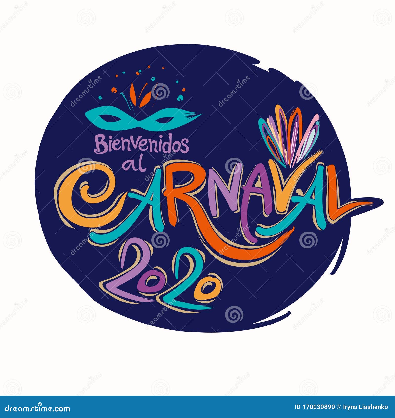 Al Carnaval 2019 De Bienvenido Escrita Do Logotipo No Espanhol