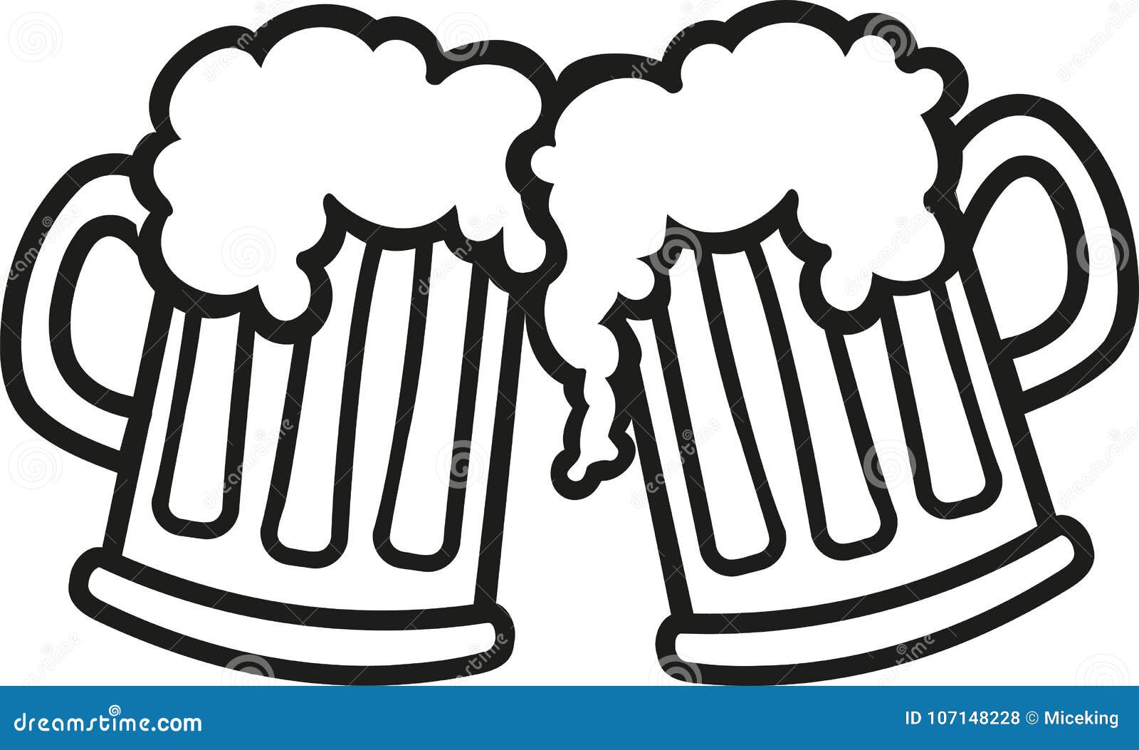 Bierkrugkarikaturbeifall Vektor Abbildung Illustration Von Zeichen
