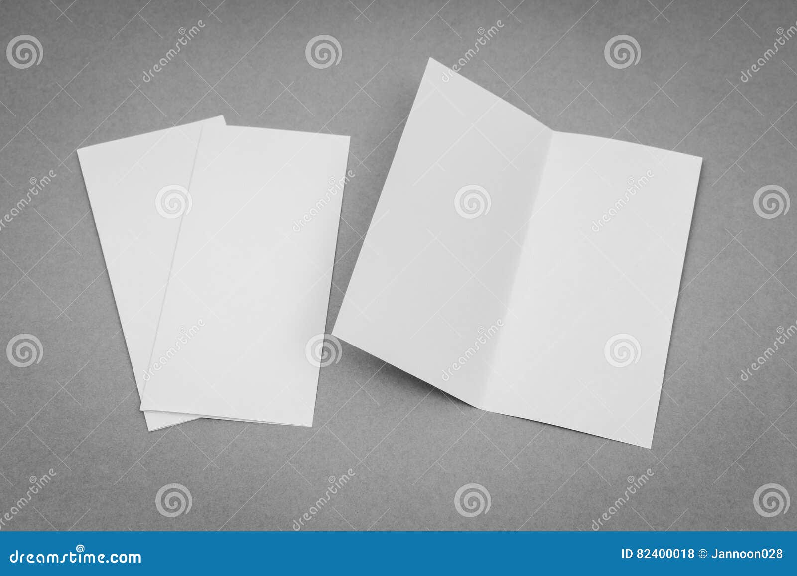 bifold white template paper