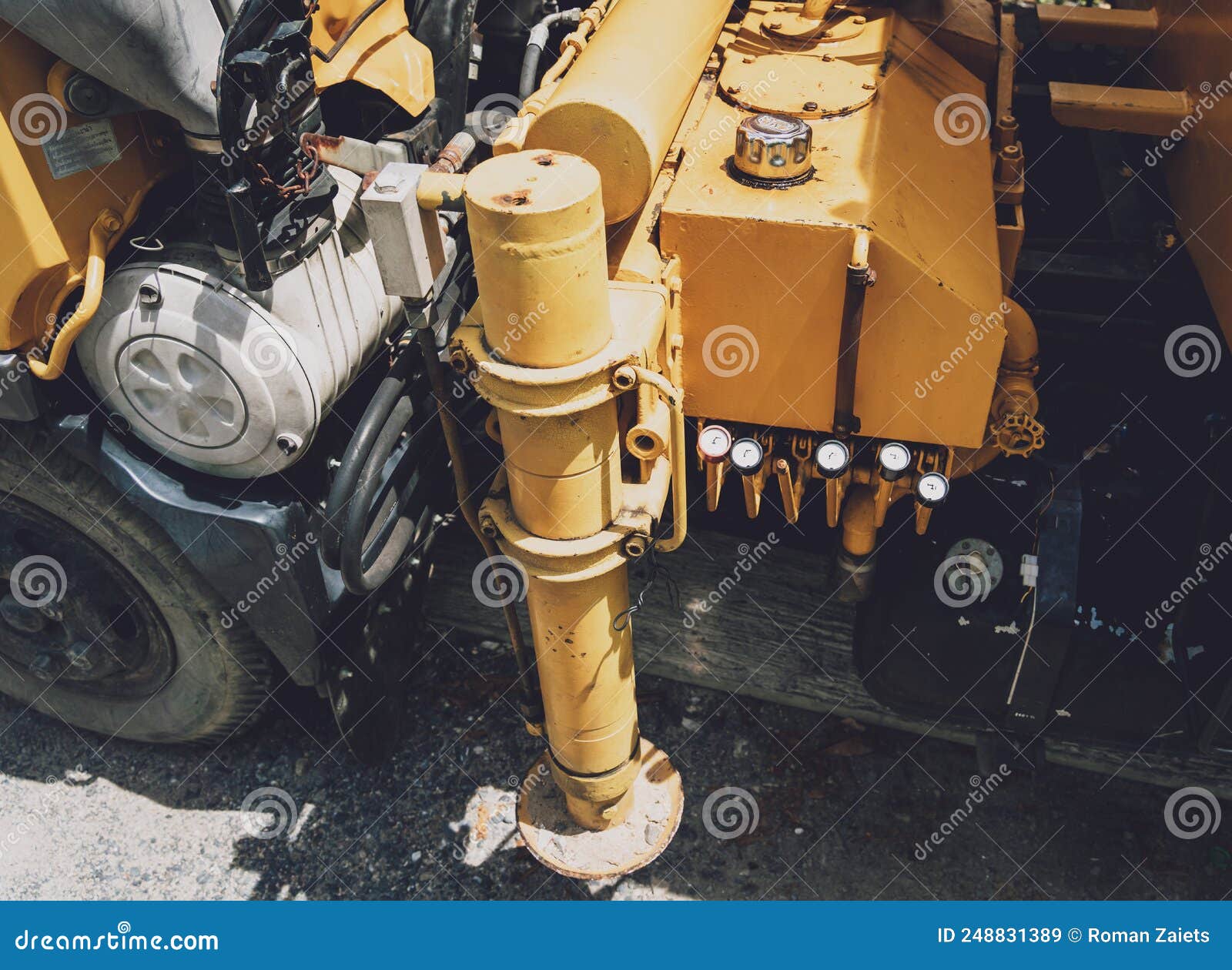 Big Automotive Equipment for High Altitude Work Stock Image Image of
