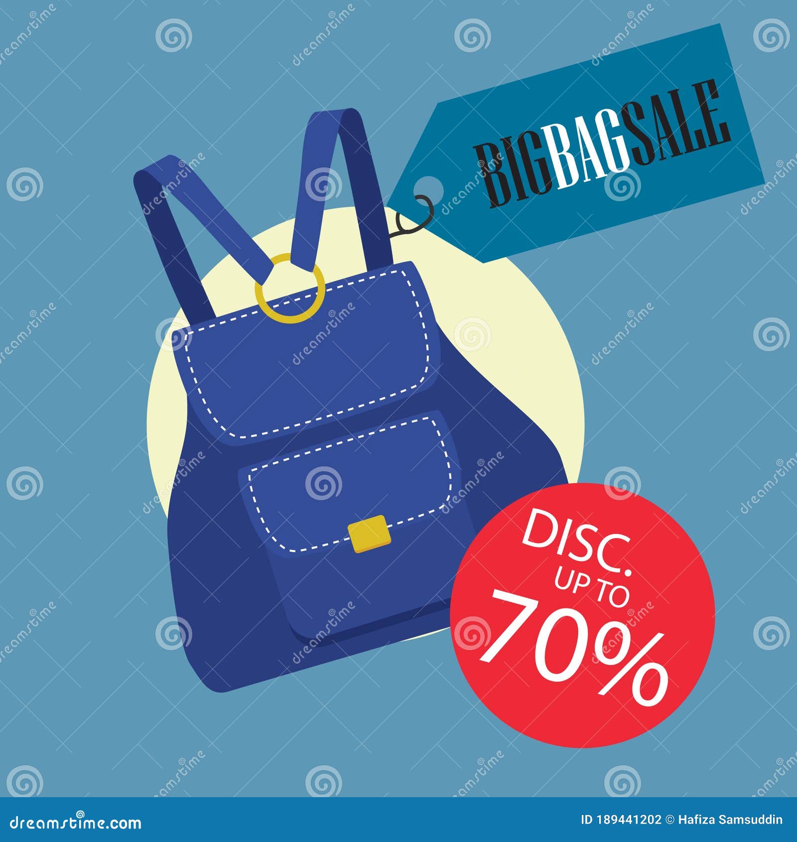 Big Bag Sale. Vector Illustration Decorative Design Stock Vector