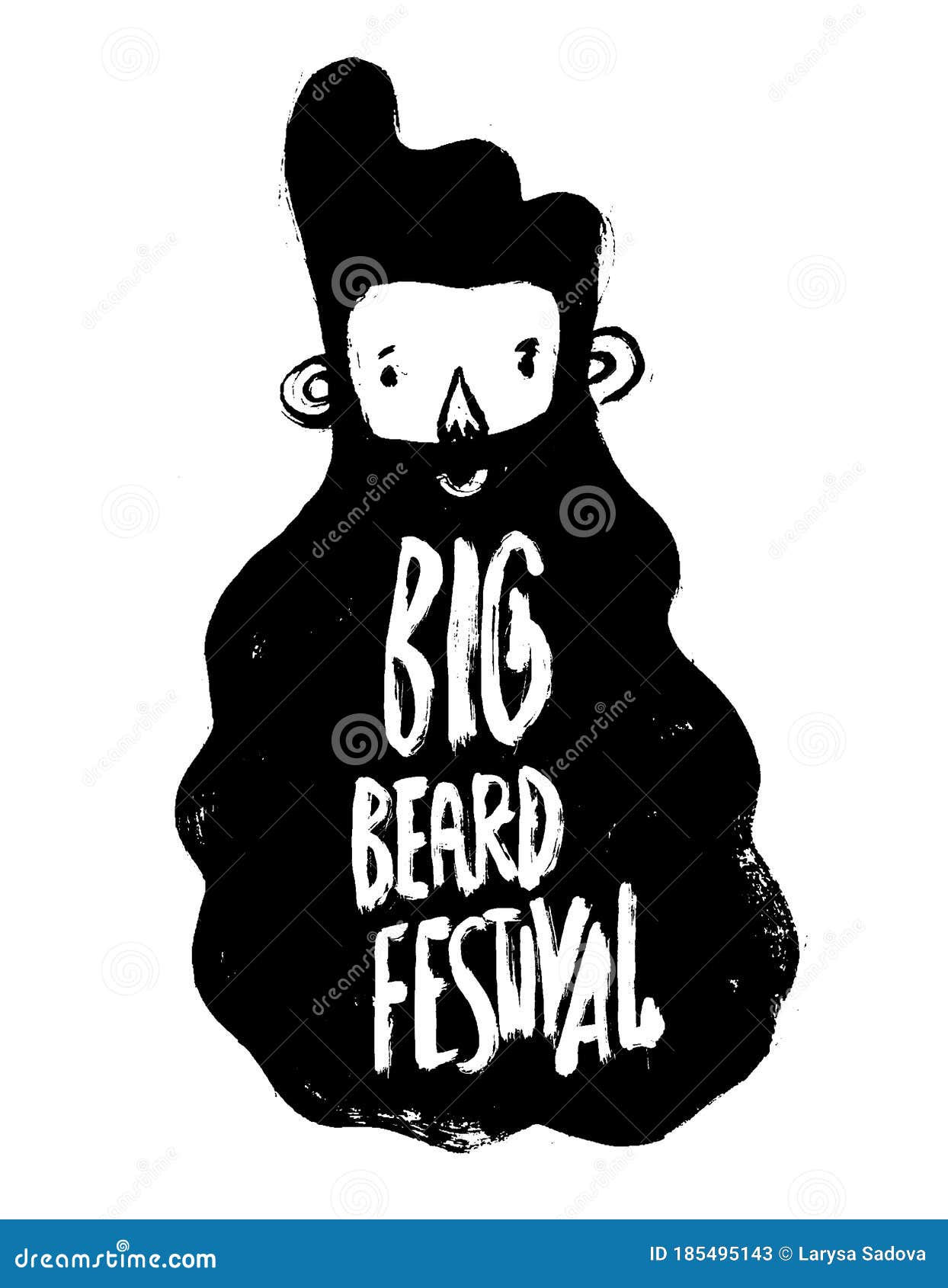 Big Beard Festival Logo. Man with Beard. Hand-Drawn Doodle. Vector  Illustration - Stock Vector. Hand Drawn Cartoon Character Stock Vector -  Illustration of haircut, moustache: 185495143