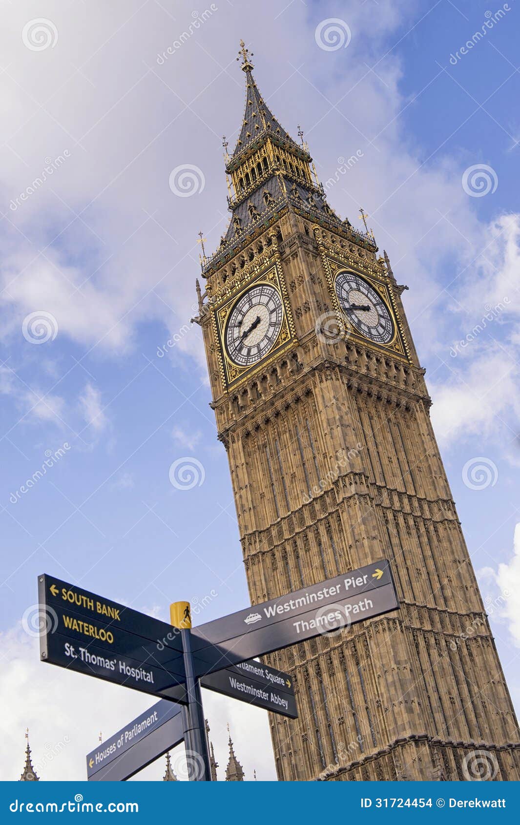 View of big ben clock, london, england