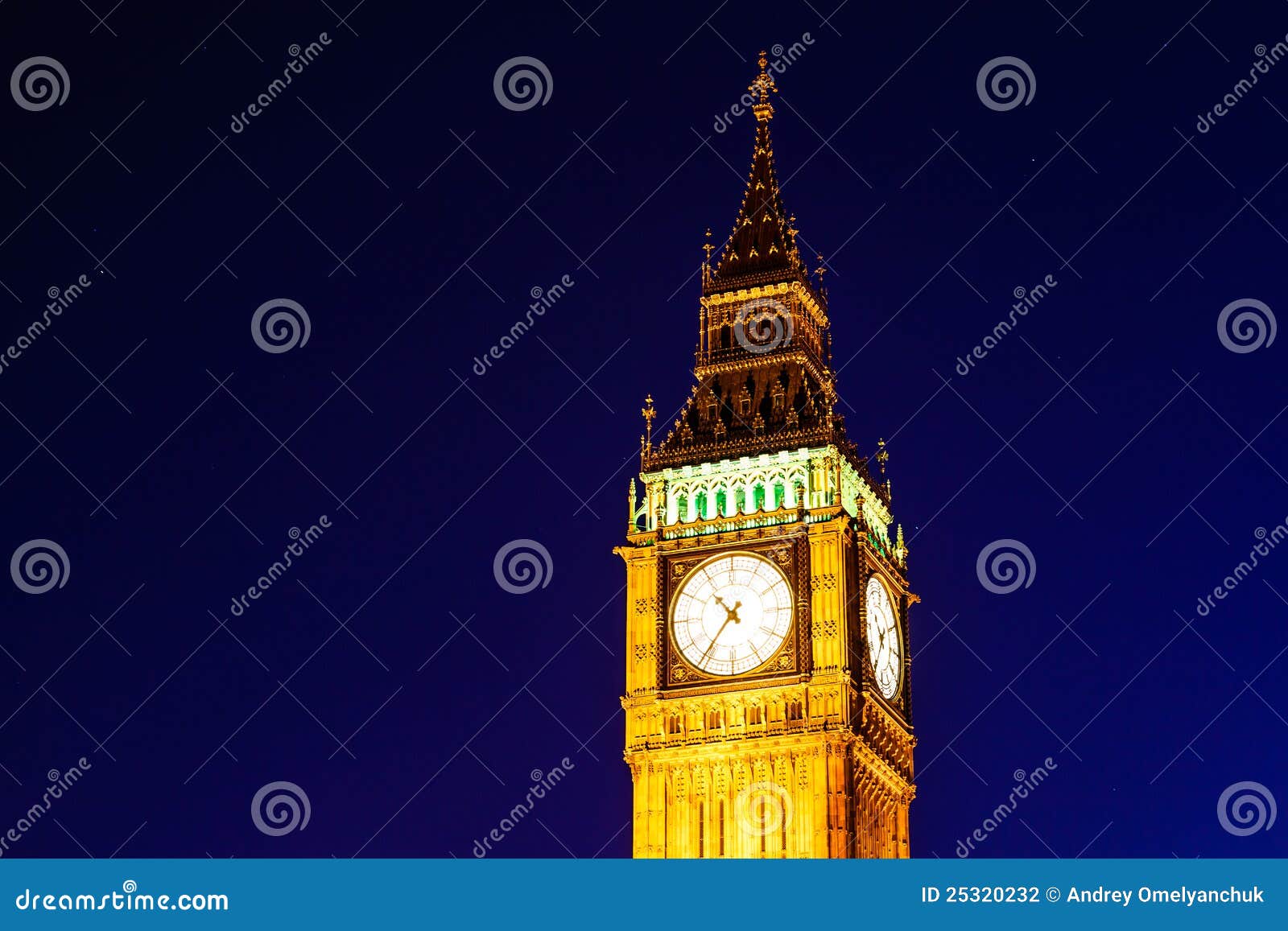 Big Ben and Clock Tower in the Night Stock Photo Image of monument