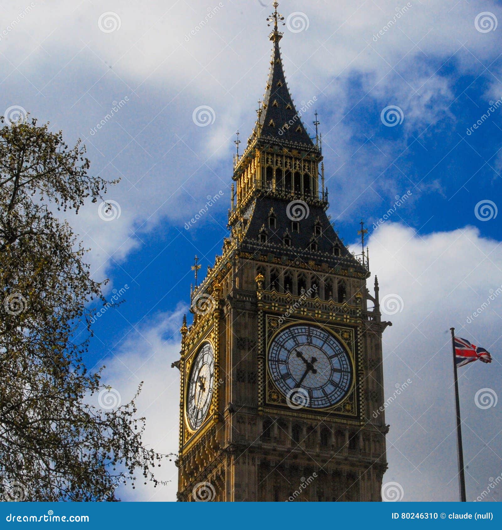 Big Ben clock stock photo. Image of time, tower, clock 80246310