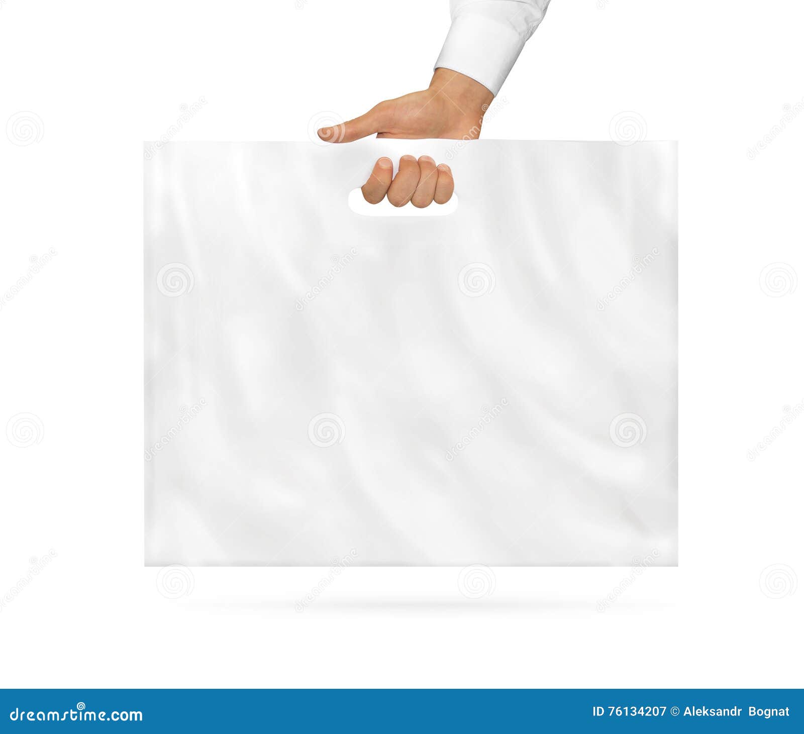 Download Big Blank Plastic Bag Mock Up Holding In Hand. Large Empty ...