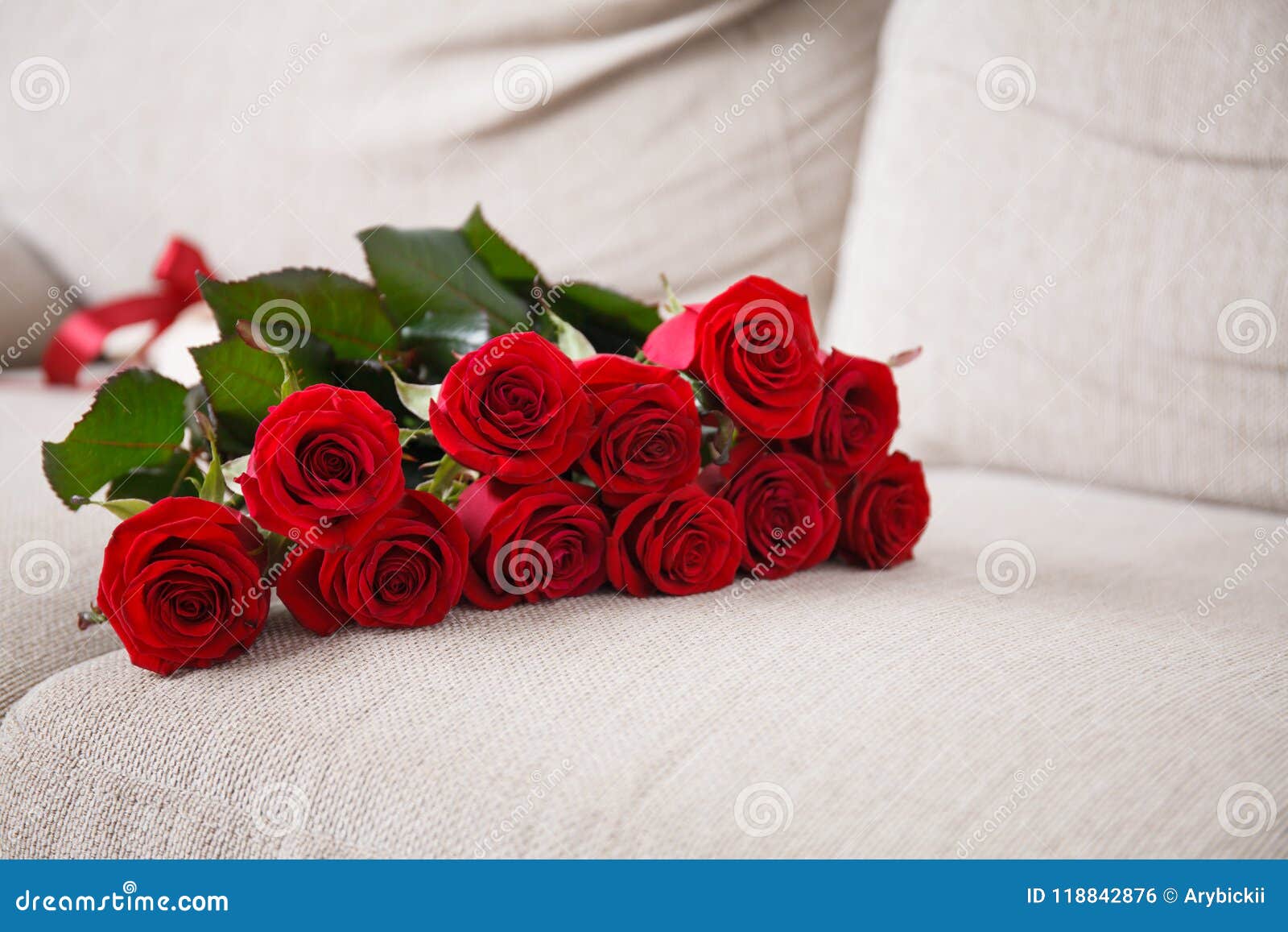 Big bouquet red roses stock photo. Image of romantic - 118842876